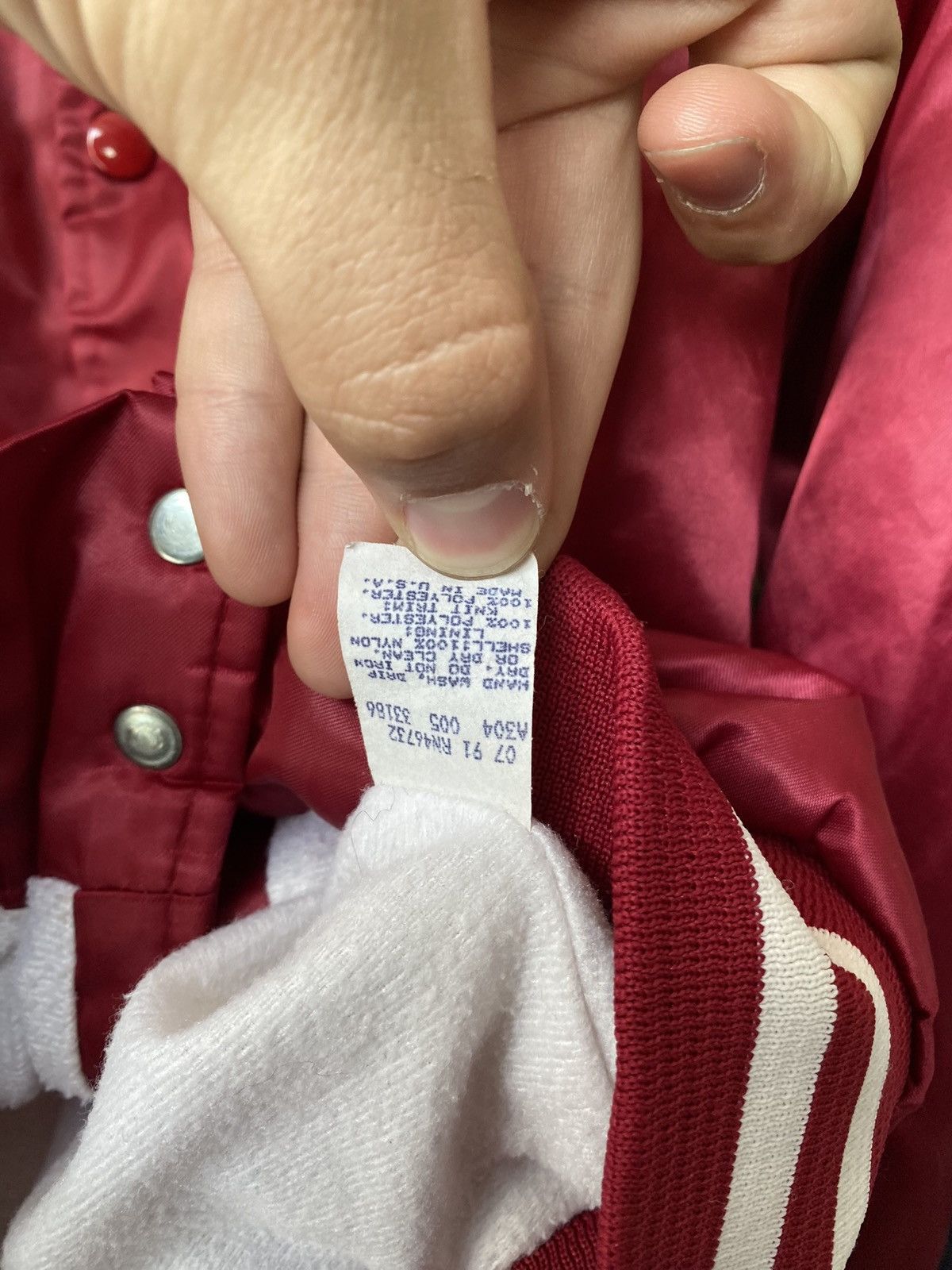 Vintage VNTG 90s USA Locker Line Red Jacket Crimson Tide Alabama Size US S / EU 44-46 / 1 - 9 Thumbnail