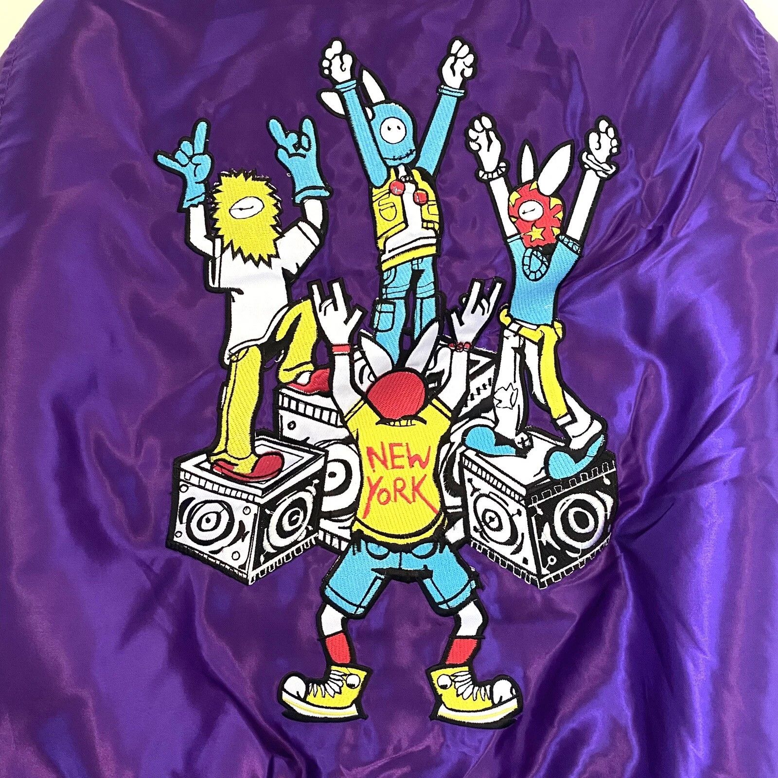 Kodone Kodone Purple Satin Jacket Embroidered Medium Size US M / EU 48-50 / 2 - 3 Thumbnail