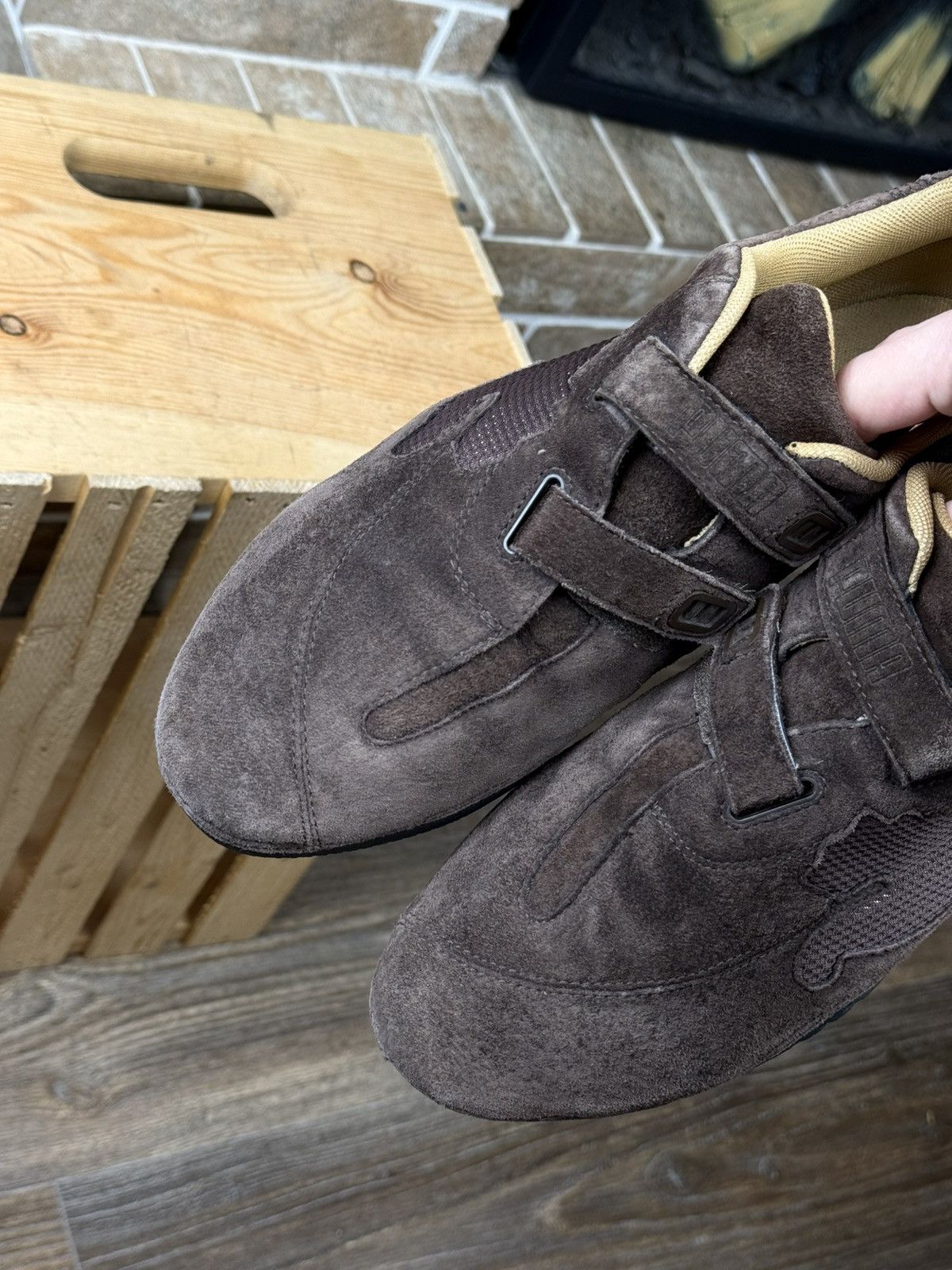 Puma Vintage Puma Y2K Induction Speedcat Brown Suede Strap Shoes Size US 10 / EU 43 - 7 Thumbnail