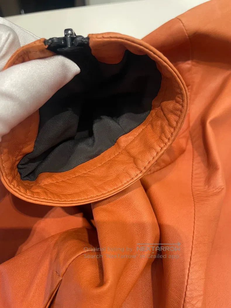 Brunello Cucinelli Brunello Cucinelli Brick Red Leather Jacket Size US S / EU 44-46 / 1 - 9 Thumbnail