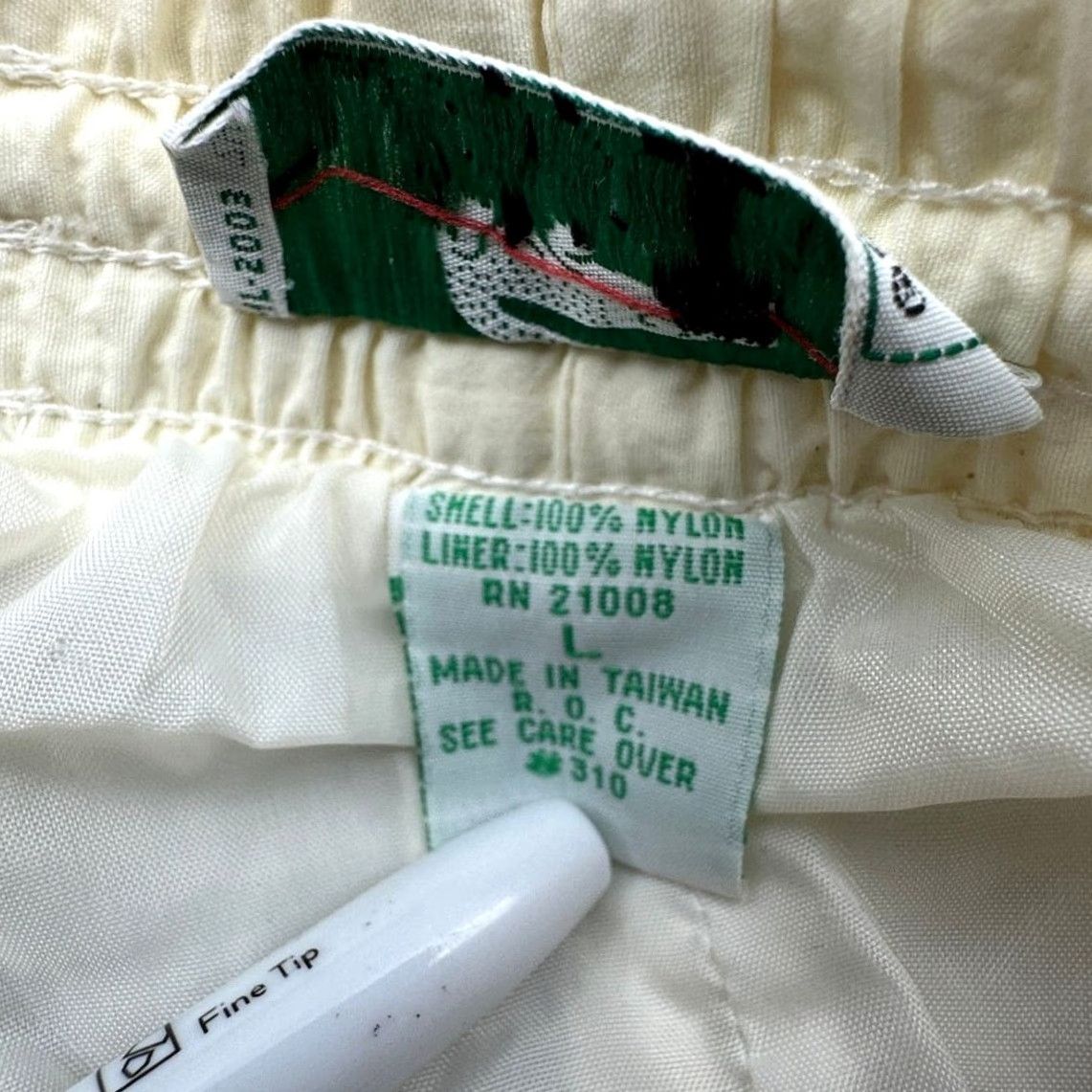 Lacoste VINTAGE Lacoste Nylon Windbreaker Pants Mens Large White Logo Jogger Windbreaker 90s 80s Casual Boys Mens Size US 33 - 4 Thumbnail