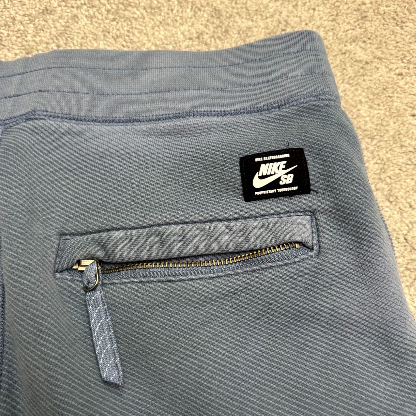 Nike Nike SB Tech Fleece Sweat Shorts Mens Medium Blue Textured Proprietary Skate Size US 31 - 3 Thumbnail