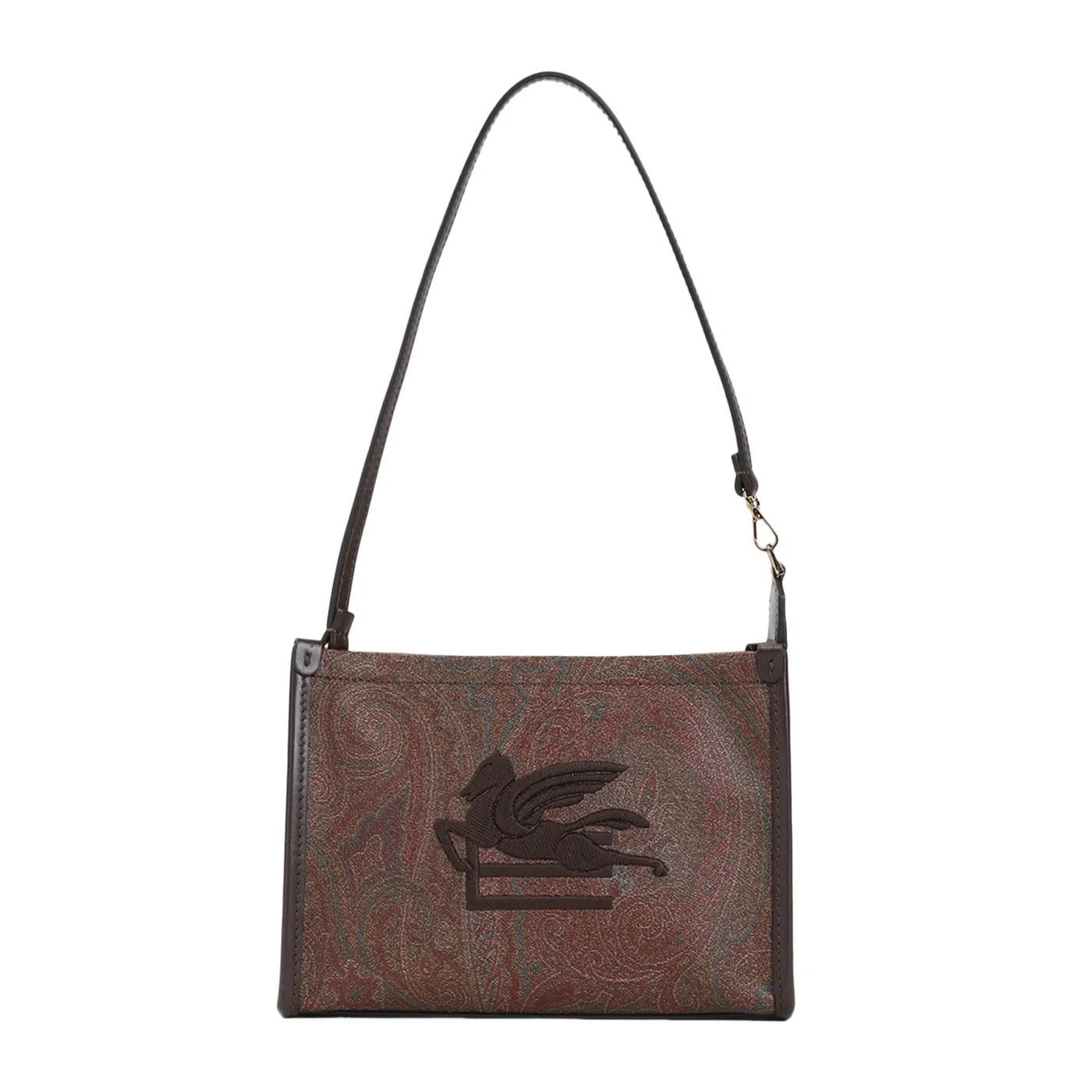 Etro ETRO Libra Paisley Brown Cotton Shoulder Bag Auth Size ONE SIZE - 1 Thumbnail