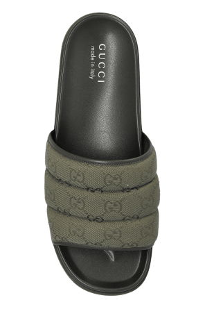 Gucci o1loc1c0326 838089 Men's Slide Sandals in Green Size US 11 / EU 44 - 6 Thumbnail