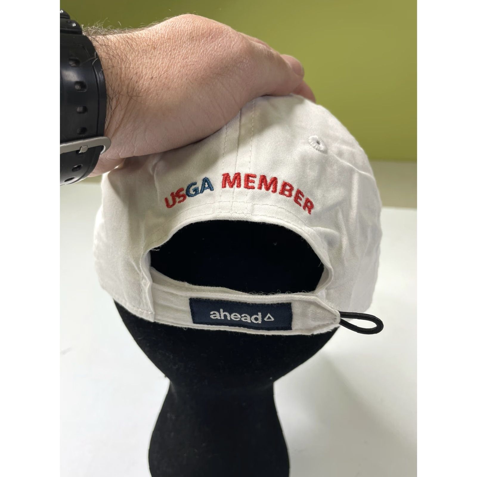 Vintage AHEAD Los Angeles Country Club 123rd US Open USGA MEMBER Hat Cap Adjustable Adult Men White Cotton Canvas Baseball Cap Size ONE SIZE - 2 Thumbnail