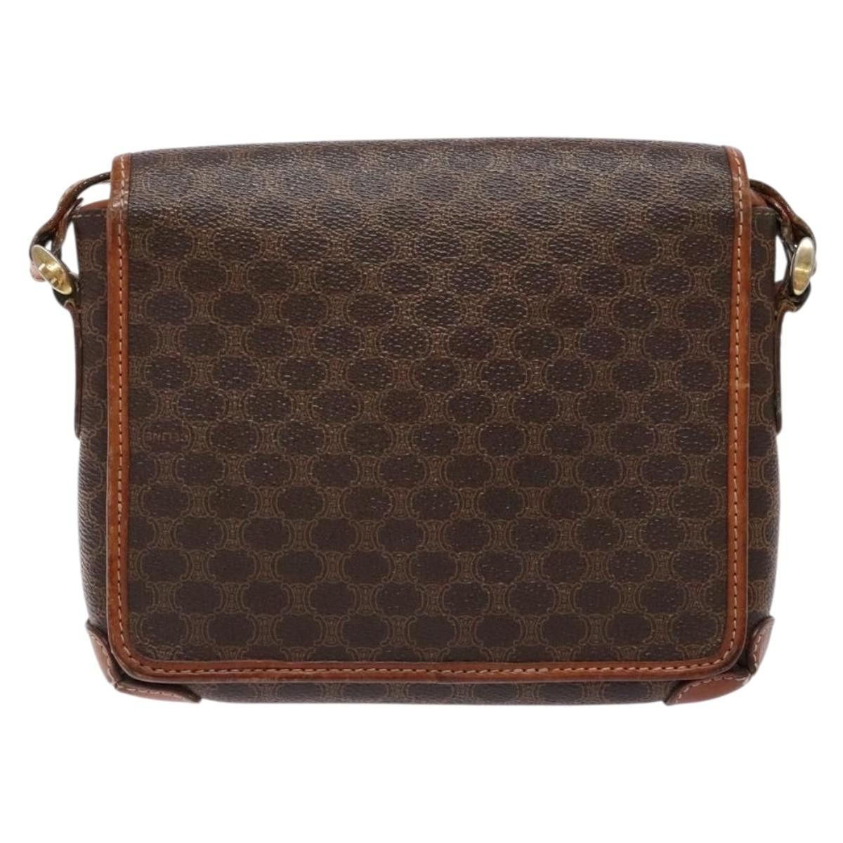 Celine CELINE Macadam Canvas Shoulder Bag Pvc Brown Gold Size ONE SIZE - 3 Thumbnail