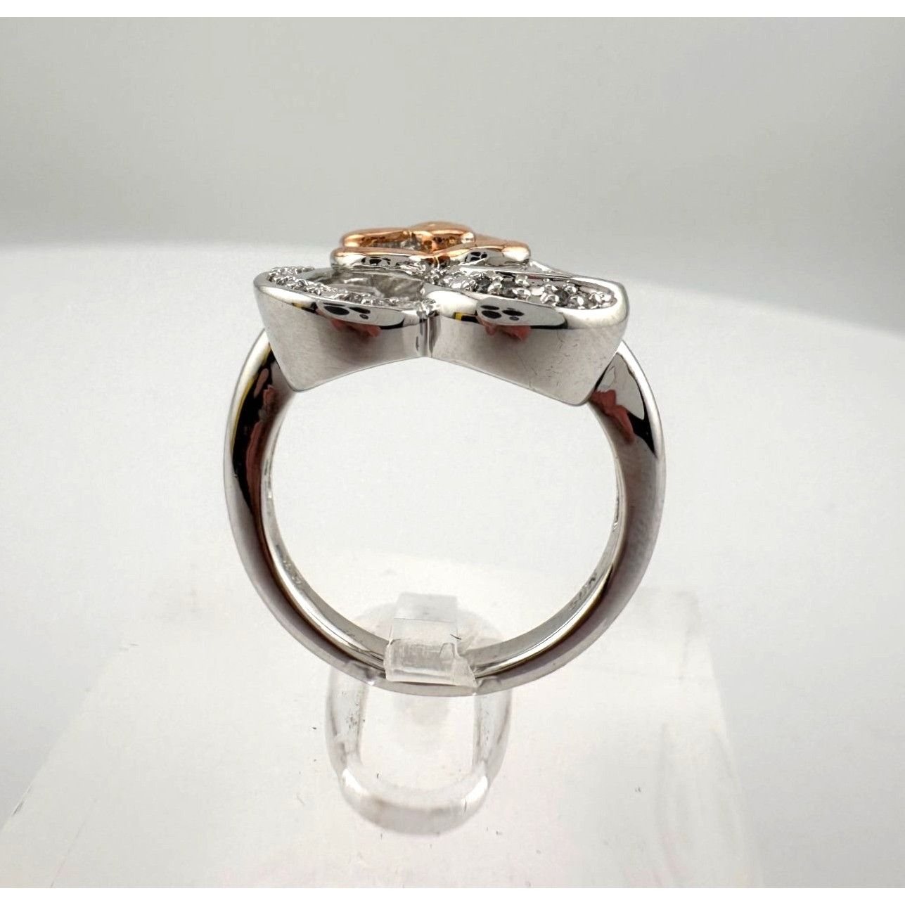 Other Natural Diamond Triple Heart Ring - Two Tone - Size 7.25 Size ONE SIZE - 6 Thumbnail
