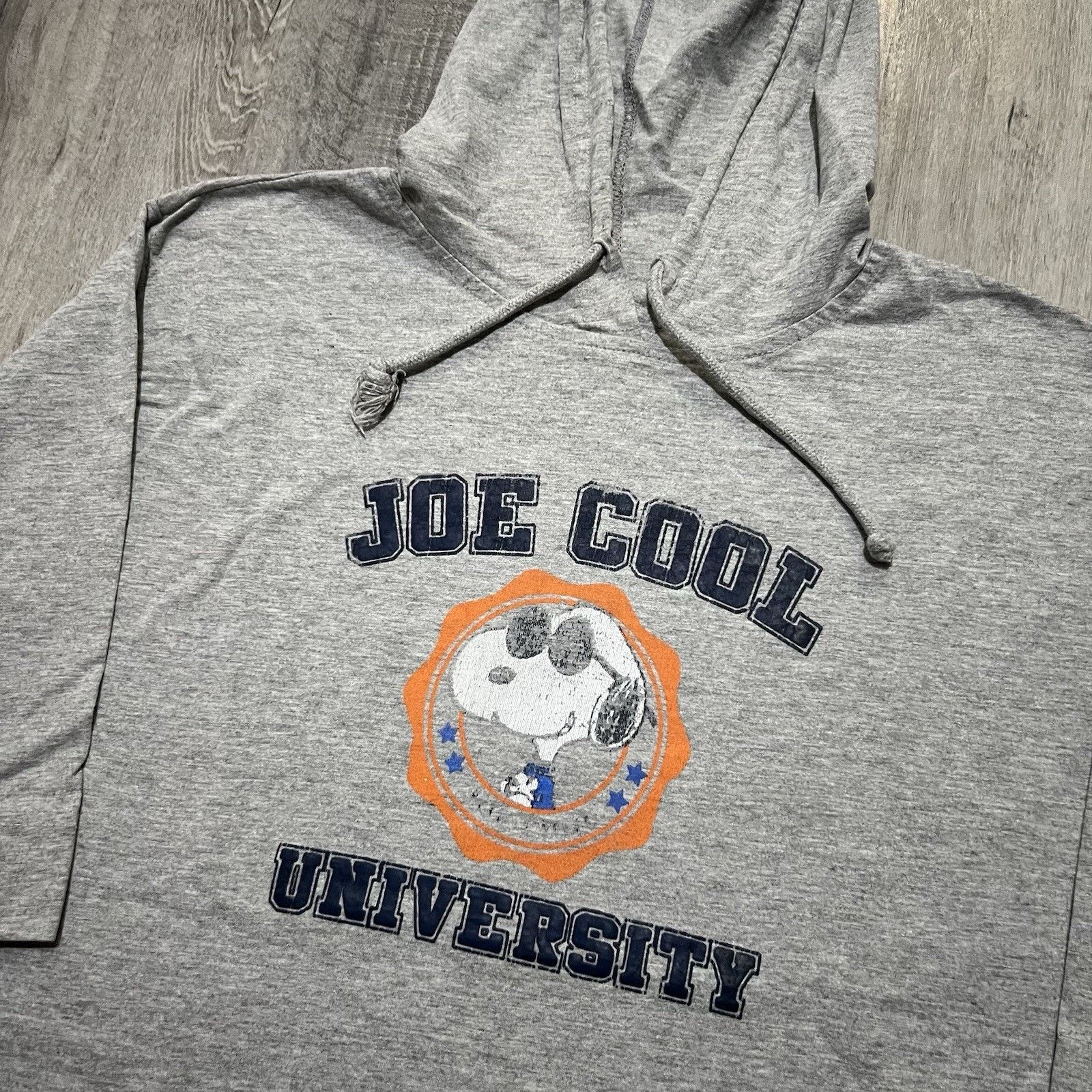 Peanuts VTG Peanuts Joe Cool University Hooded Shirt Grey Schulz M Size US M / EU 48-50 / 2 - 2 Thumbnail
