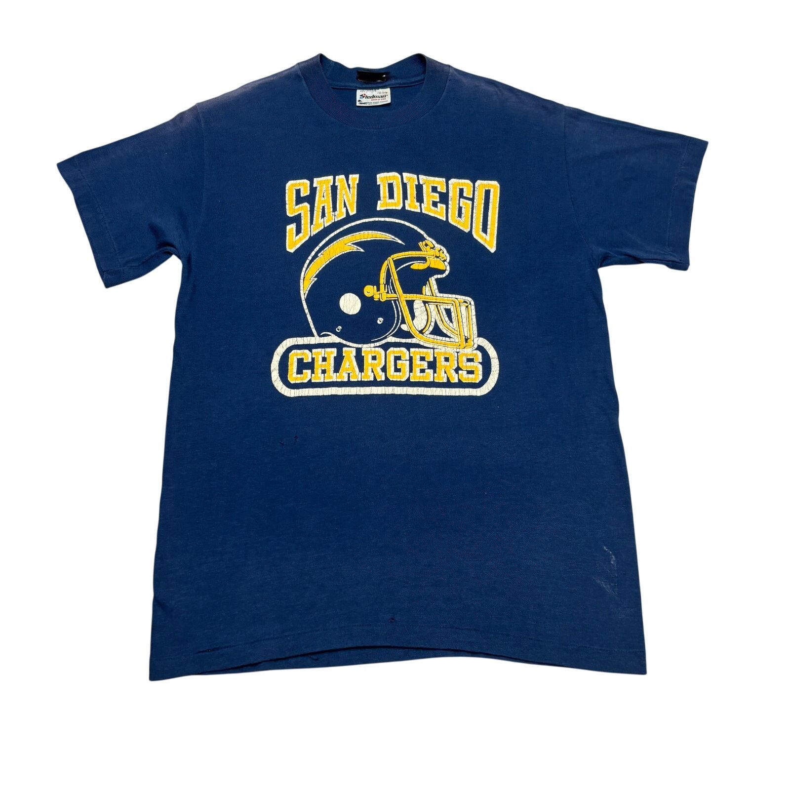 Vintage Vintage 80s San Diego Chargers Tee Shirt Men's Large Stedman Size US L / EU 52-54 / 3 - 1 Thumbnail