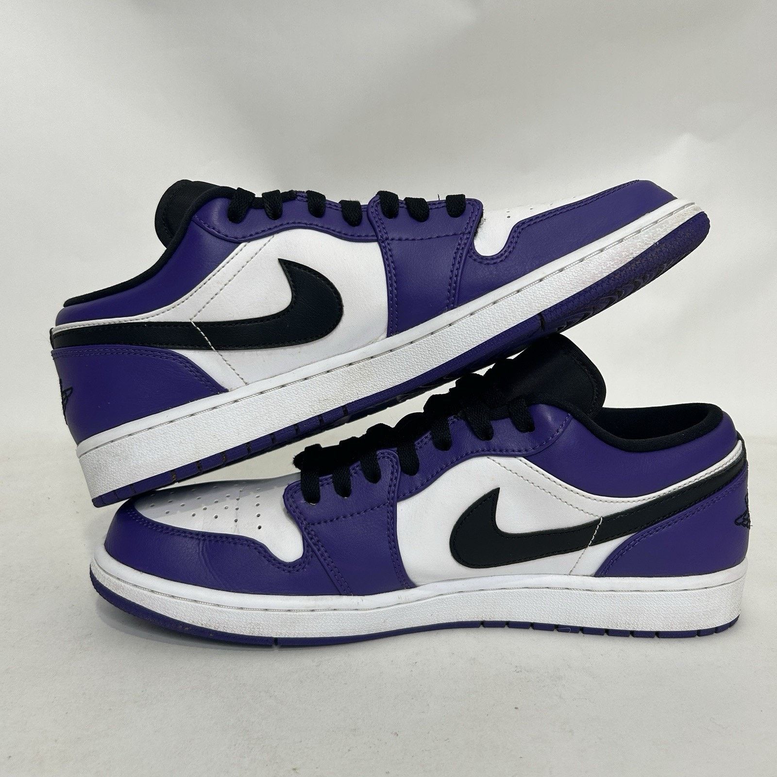 Jordan Brand Nike Air Jordan 1 Retro Low “Court Purple White” Size US 12 / EU 45 - 3 Thumbnail