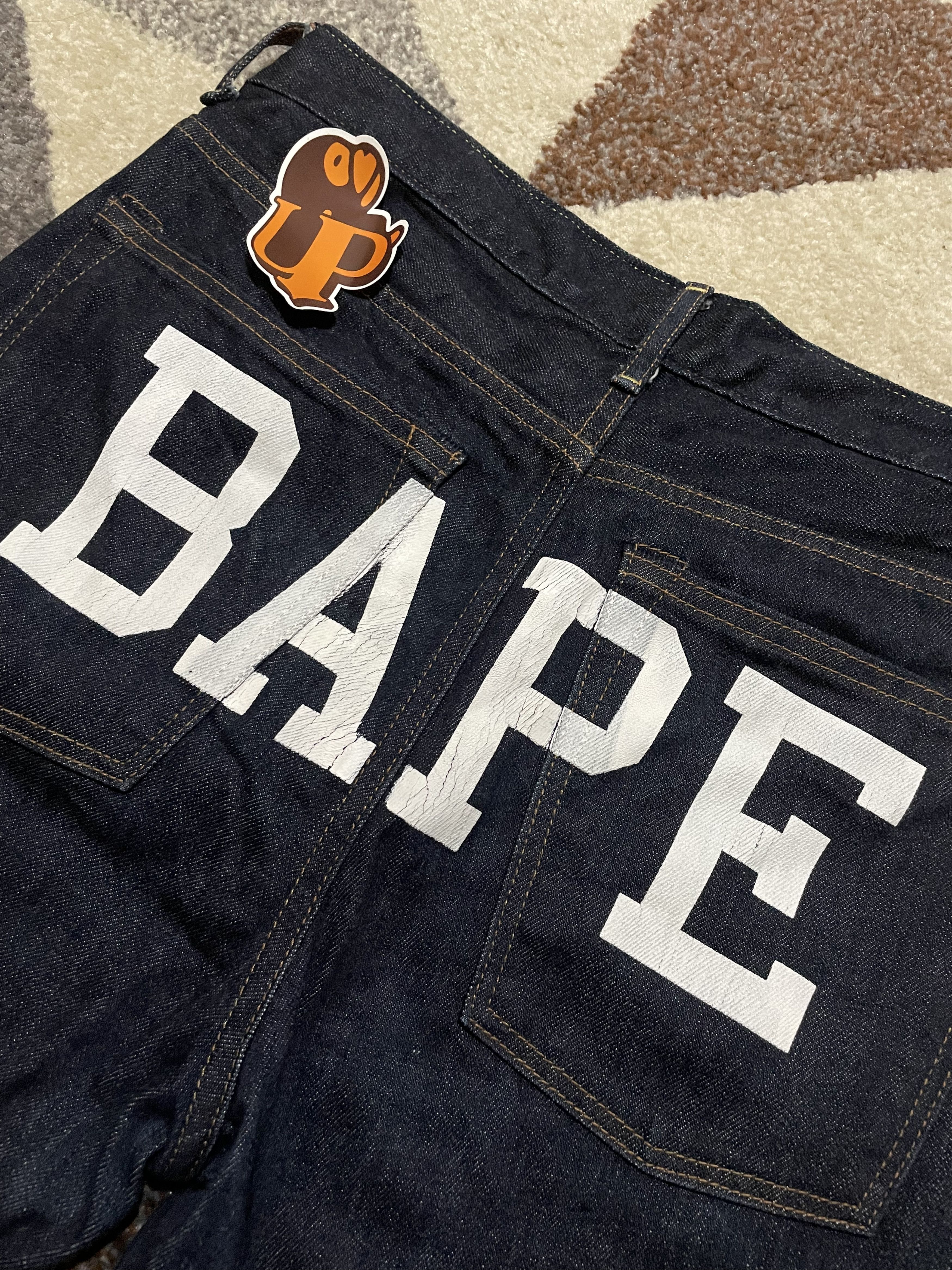 Bape Bape Logo Denim Slim Jeans Size US 31 - 2 Thumbnail