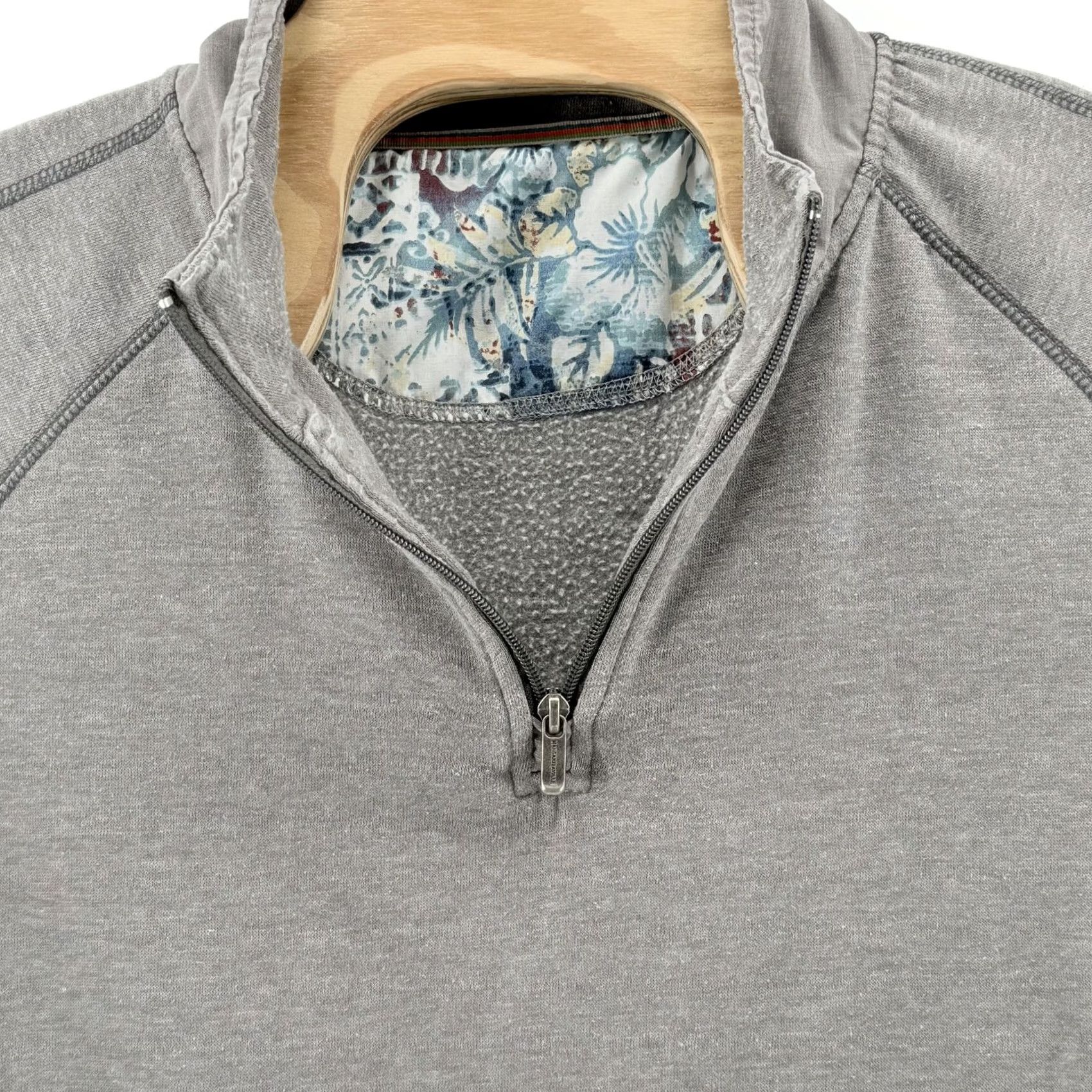 Vintage Margaritaville Pullover Sweater Mens XL Gray Half Zip Athletic Casual Pockets Size US XL / EU 56 / 4 - 3 Thumbnail