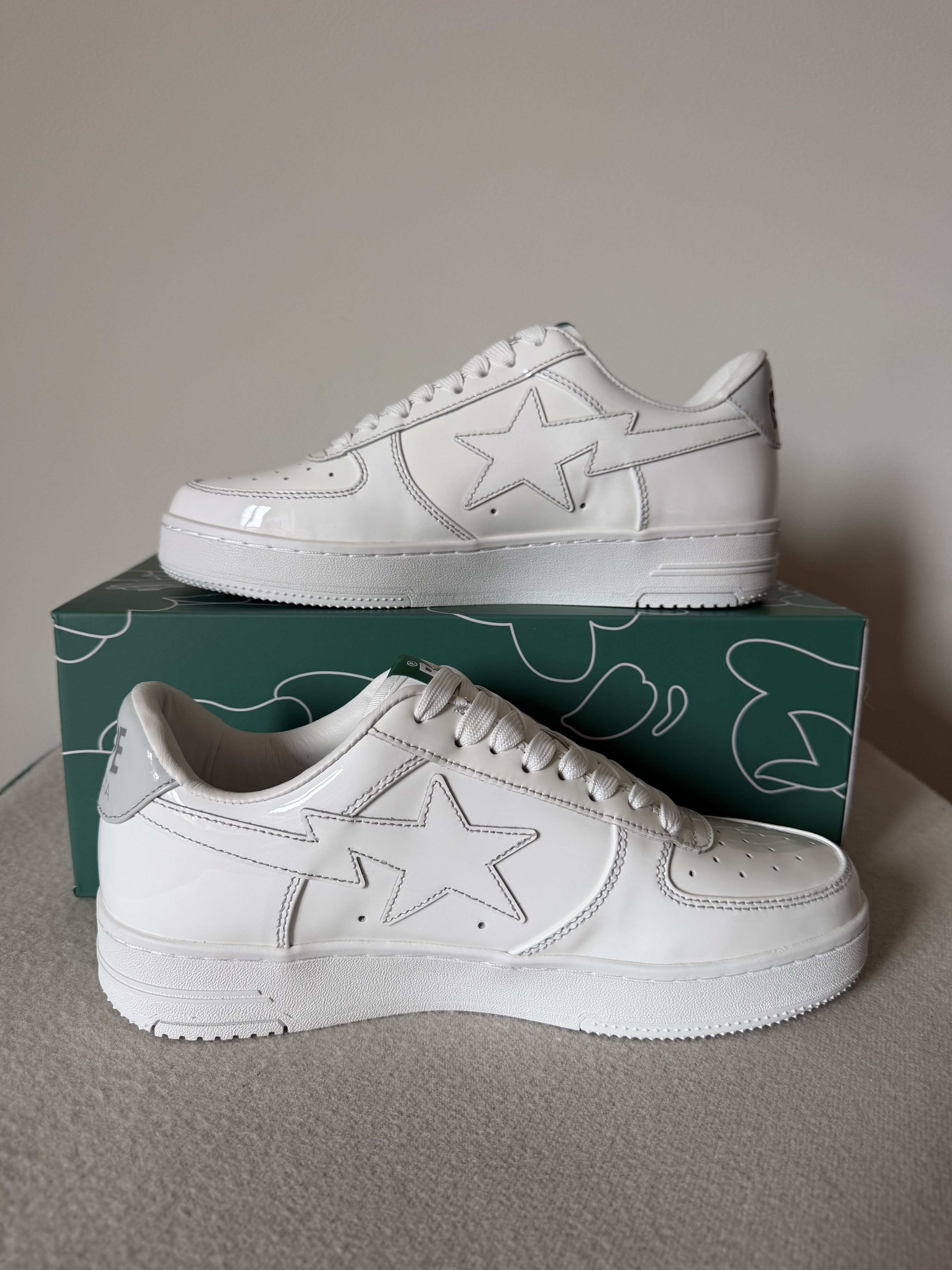 Bape Hidden NY Bape Sta #1 F&F in White Patent Leather Size US 9.5 / EU 42-43 - 3 Thumbnail