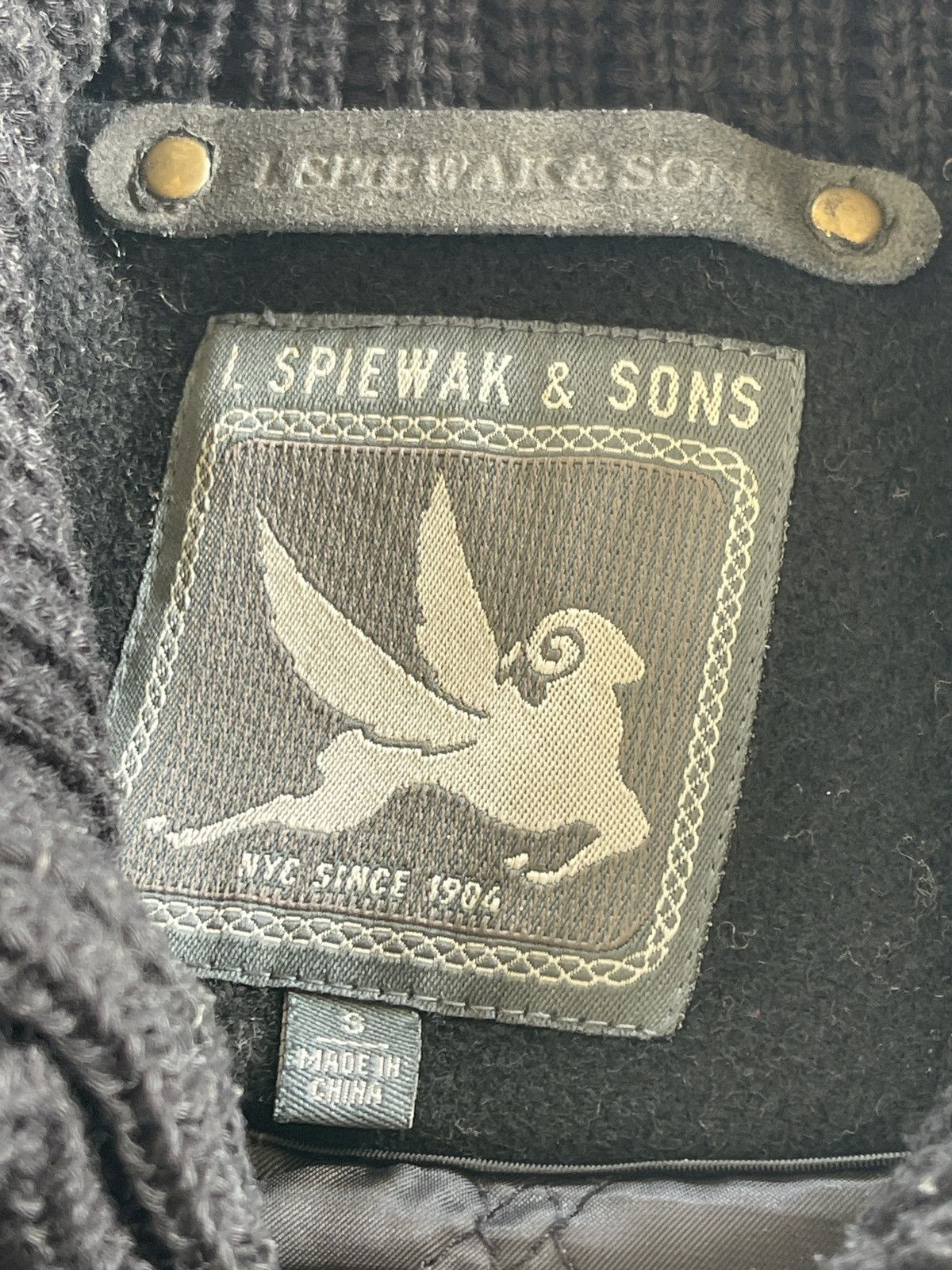 I. Spiewak And Sons Quilted Lined Wool Melton Aviator Thinsulate Jacket Size US S / EU 44-46 / 1 - 7 Thumbnail