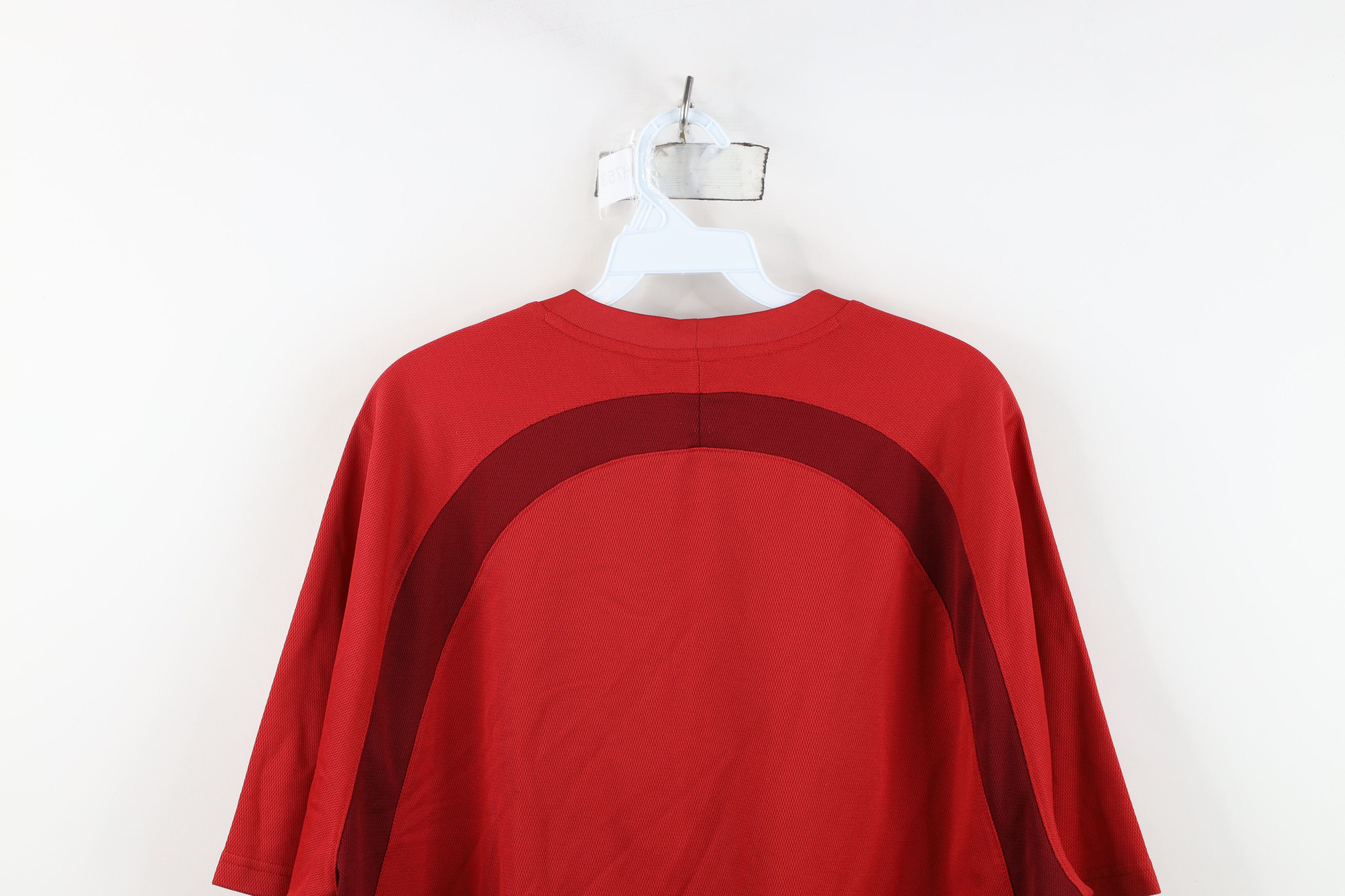 Nike Vintage Y2K Nike Scott Mini Swoosh Thermal Knit T-Shirt Red Size US XL / EU 56 / 4 - 12 Thumbnail