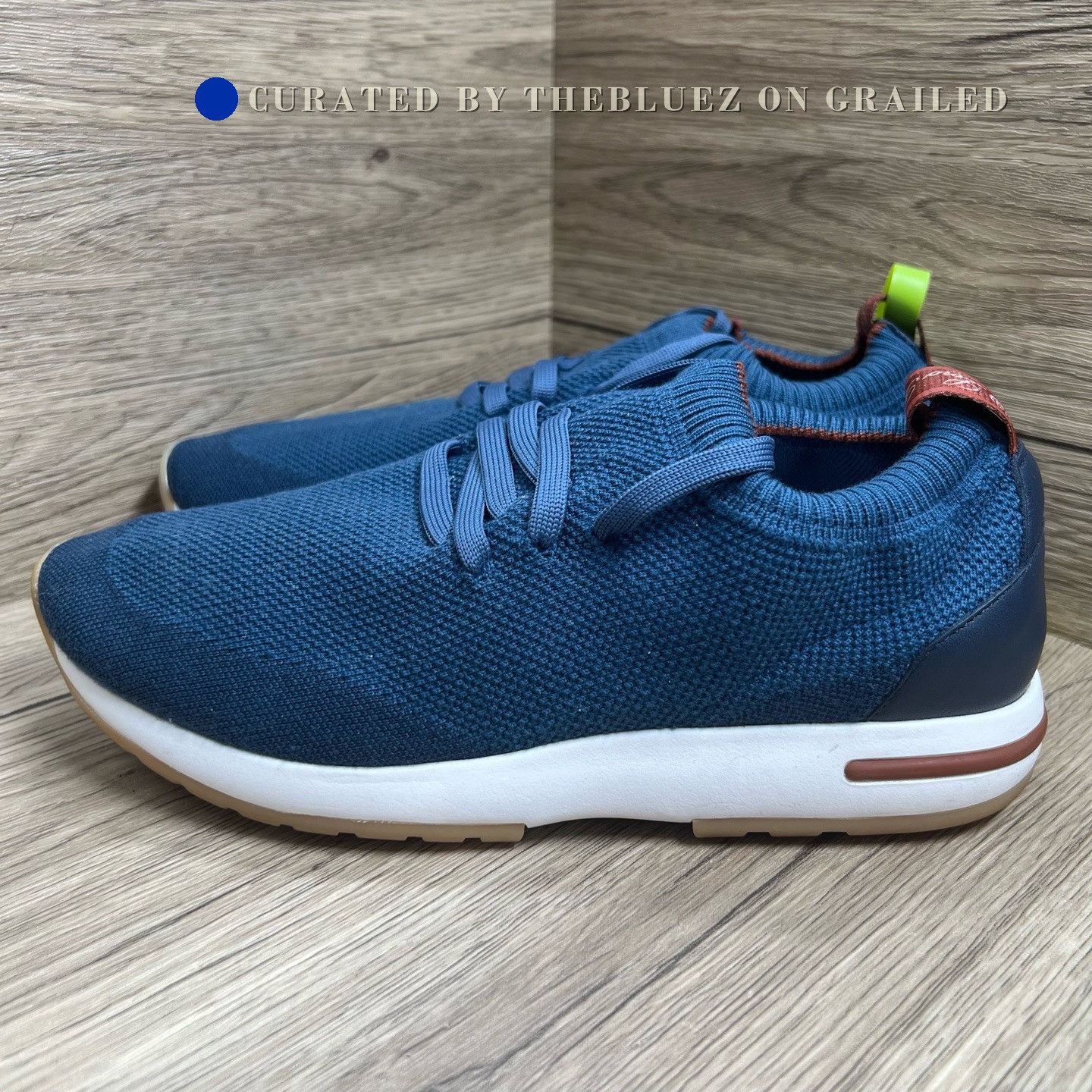 Loro Piana Loro Piana LP Flexy Walk Blue Knit Sneakers Size US 8 / IT 38 - 1 Thumbnail