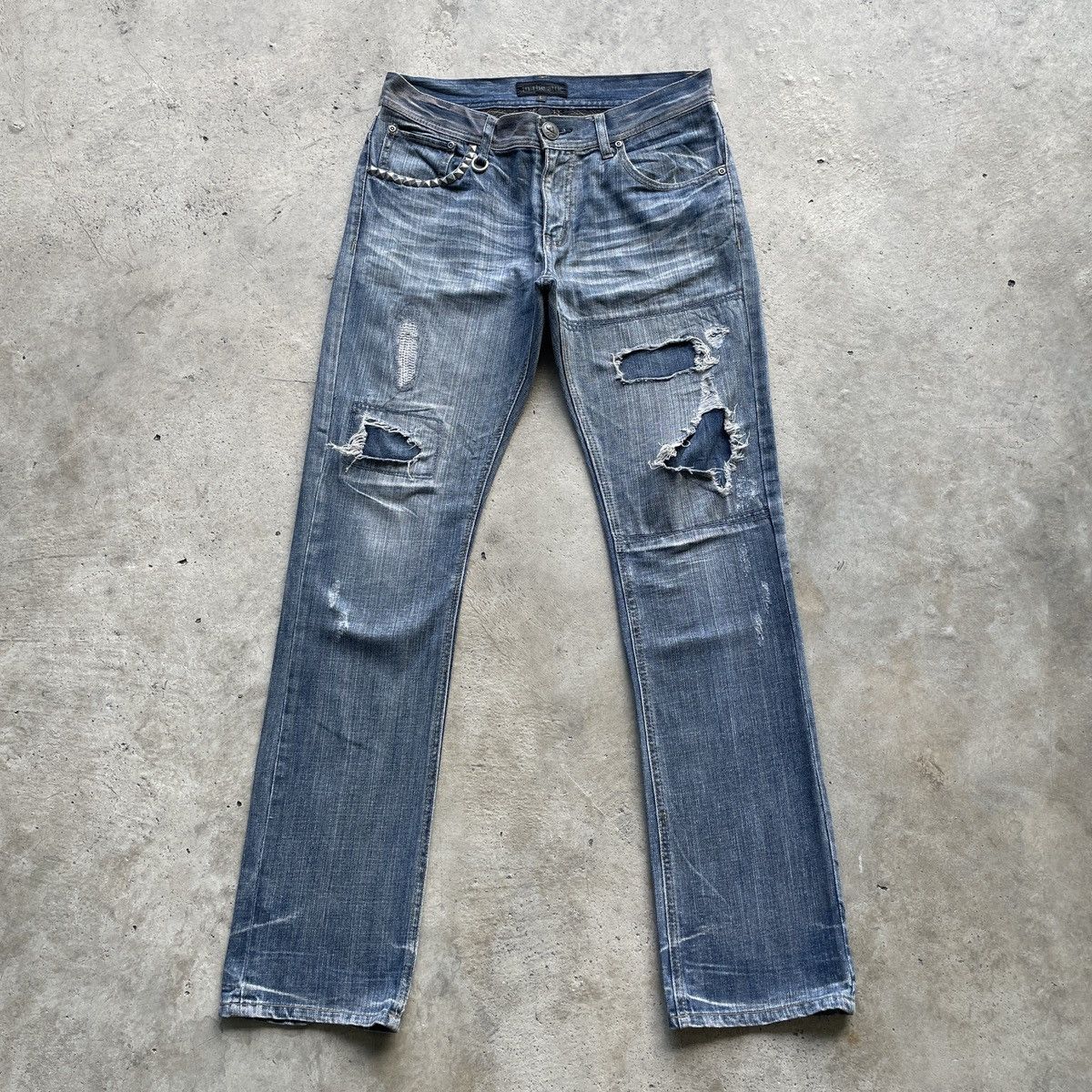 In The Attic Vintage In The Attic Japan Punk Distressed Jeans Faded Pants Size US 33 - 1 Thumbnail