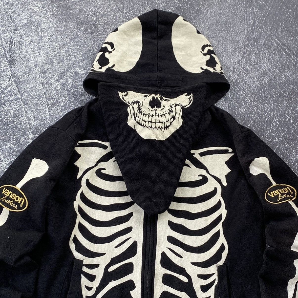 Vanson Leathers Vanson Skeleton Zip-Up Hoodie Size US L / EU 52-54 / 3 - 6 Thumbnail