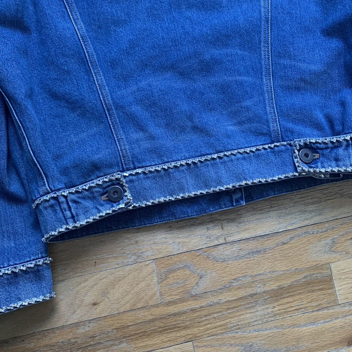 Prada FW2018 Swarovski Crystal Embellished Denim Trucker Jacket Size US M / EU 48-50 / 2 - 7 Thumbnail