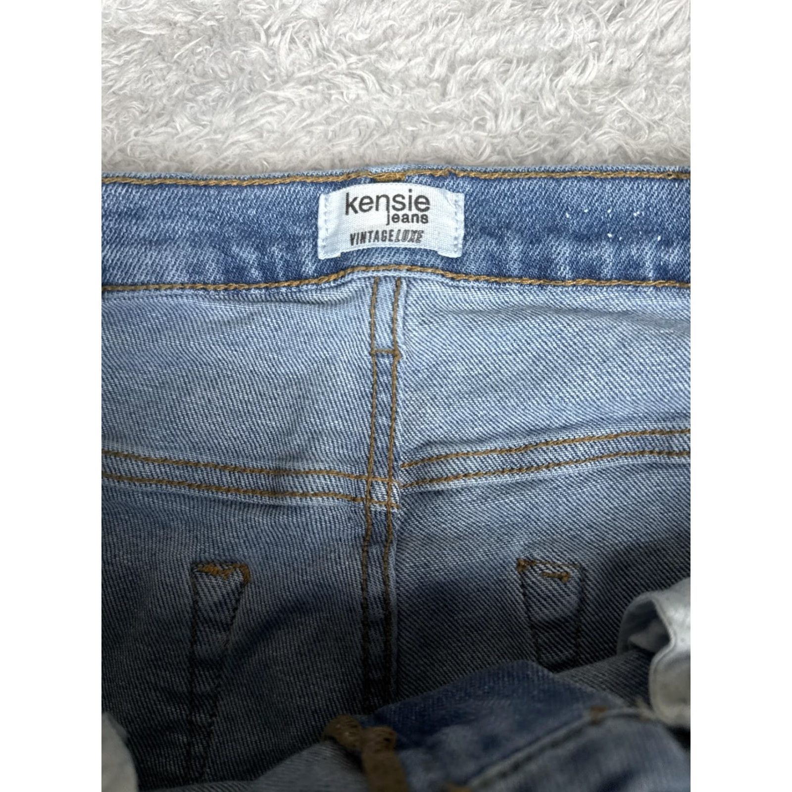 Vintage Kensie Women Jeans Straight 12 Blue Medium Wash Mid Rise 31x31 Cotton Blend Denim Pants Size 34" / US 12 / IT 48 - 6 Thumbnail