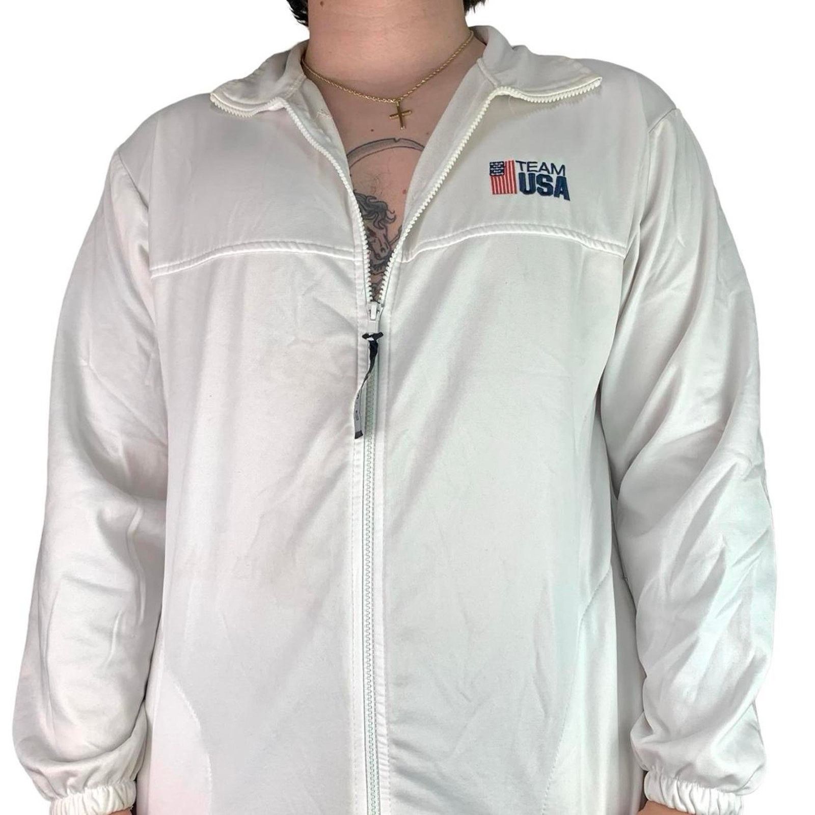Vintage Vintage 90s Team USA Olympics Committee Athletic Jacket Size US L / EU 52-54 / 3 - 1 Thumbnail