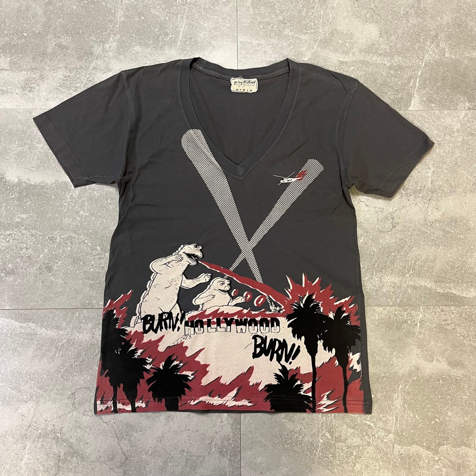 Vintage Vintage single stitch godzilla destroys holywood popkillers Size US M / EU 48-50 / 2 - 1 Thumbnail