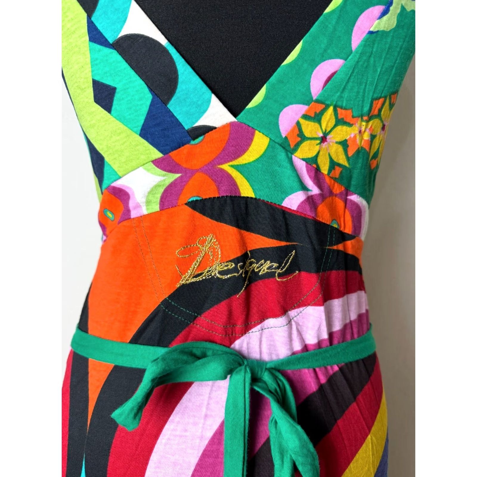 Desigual Desigual Dress Womens L A-Line Knee Length Multicoloured 02V2812 Size L / US 10 / IT 46 - 5 Thumbnail