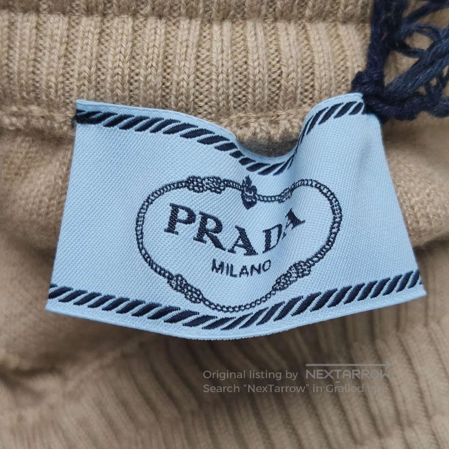 Prada Prada Cashmere Wool Blend Long Pants in Beige . Size 23" - 5 Thumbnail