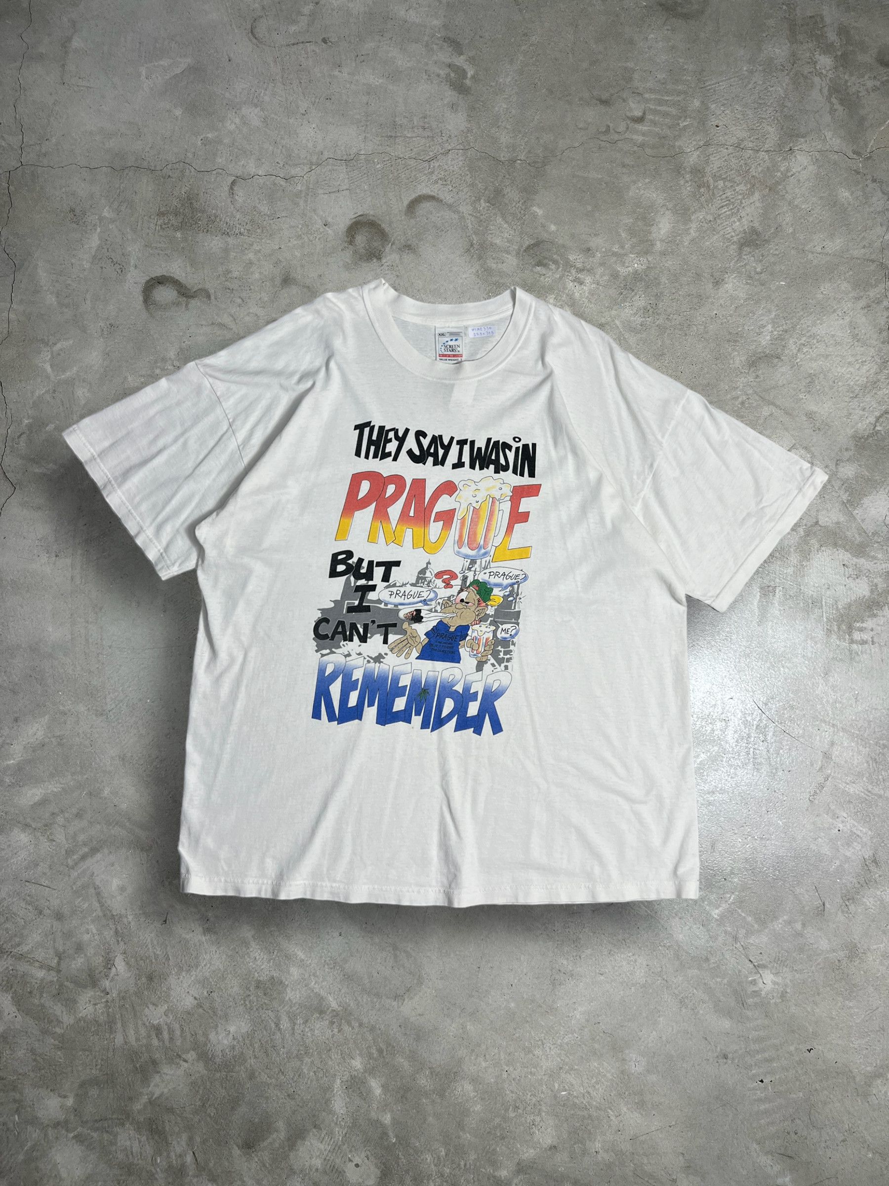 Vintage Vintage Prague Parody Souvenir Graphic Tee (XXL) GTME350 Size US XXL / EU 58 / 5 - 1 Thumbnail