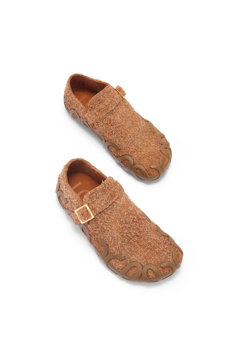 Loewe o1in1g0426 Rise Loafers in Brushed Suede in Tan Size US 11 / IT 41 - 3 Thumbnail