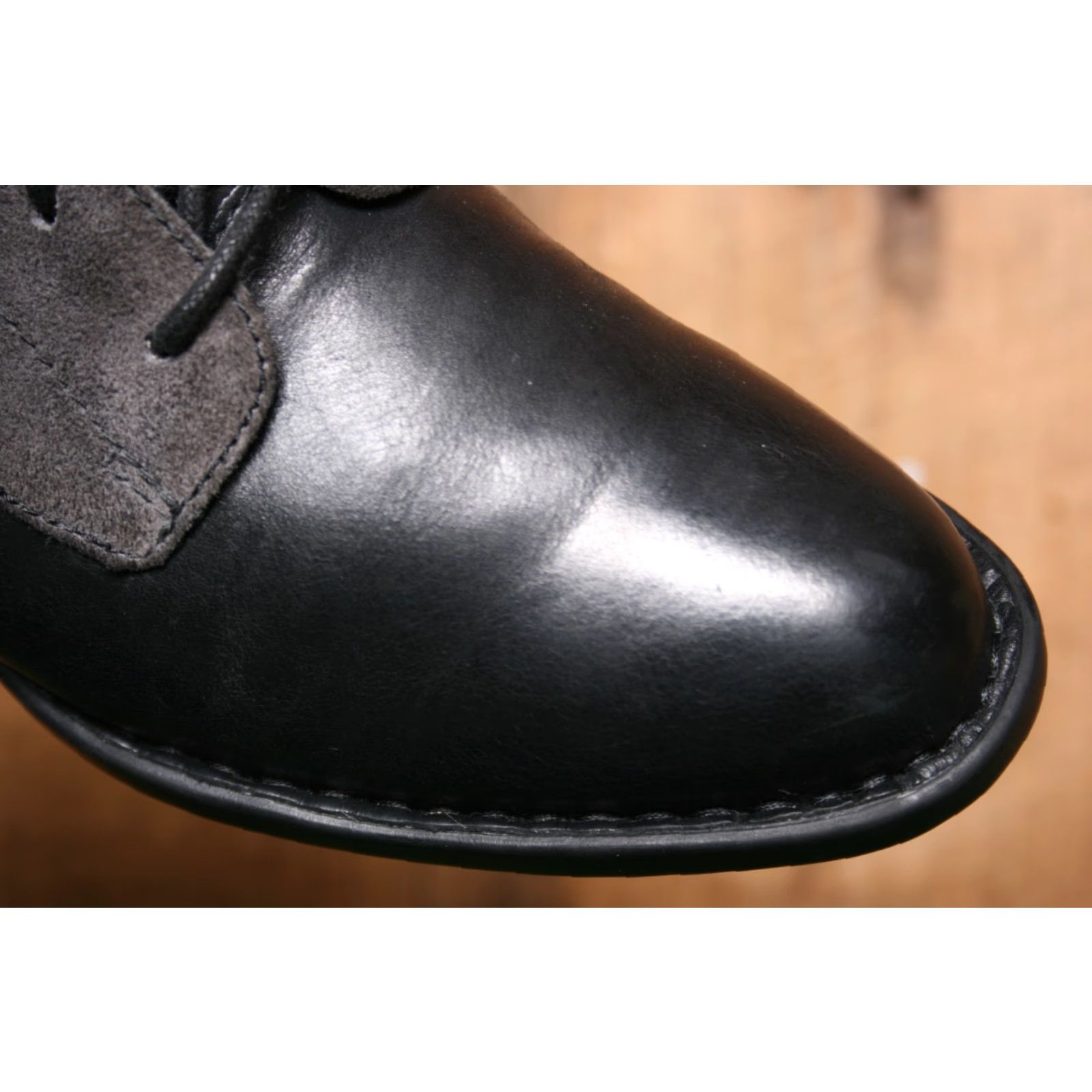Born Börn Clements Black Leather & Gray Suede Side Zip Ankle Boots Sz. 7.5 M Women Shoe Bootie Size US 8 / IT 38 - 6 Thumbnail