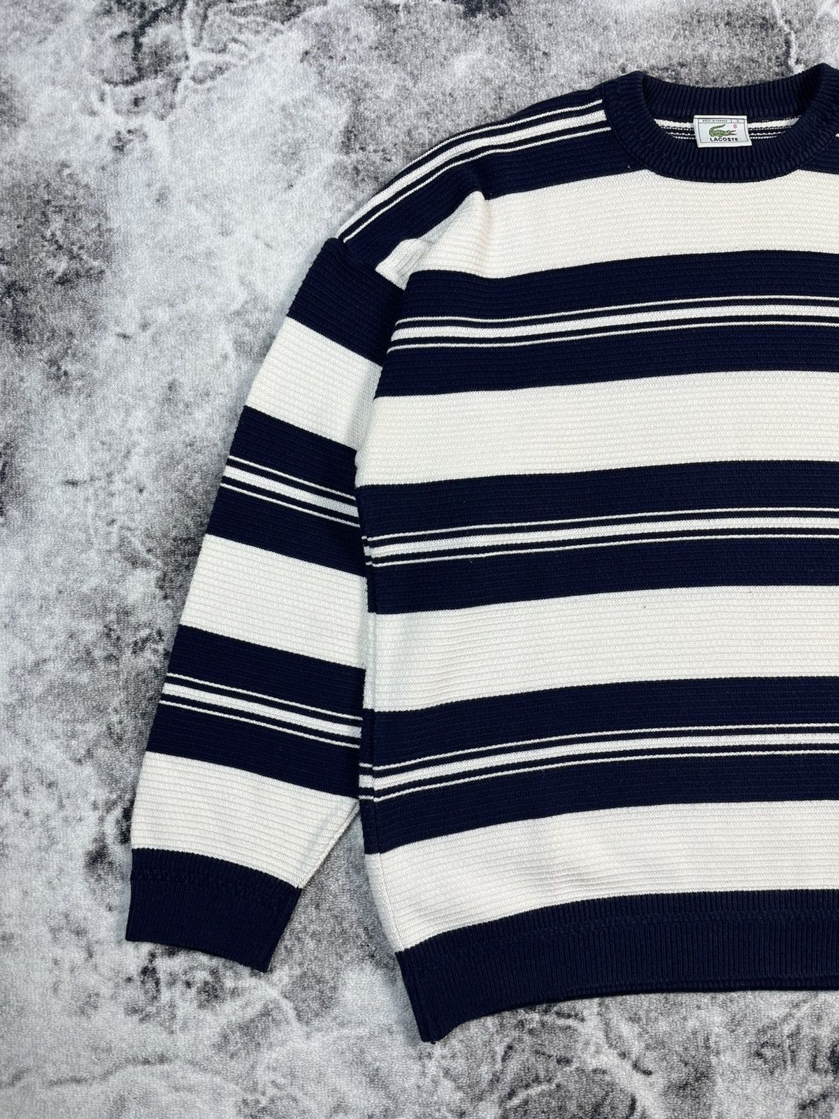 Lacoste Lacoste Vintage Striped Knit Sweater Size US L / EU 52-54 / 3 - 2 Thumbnail