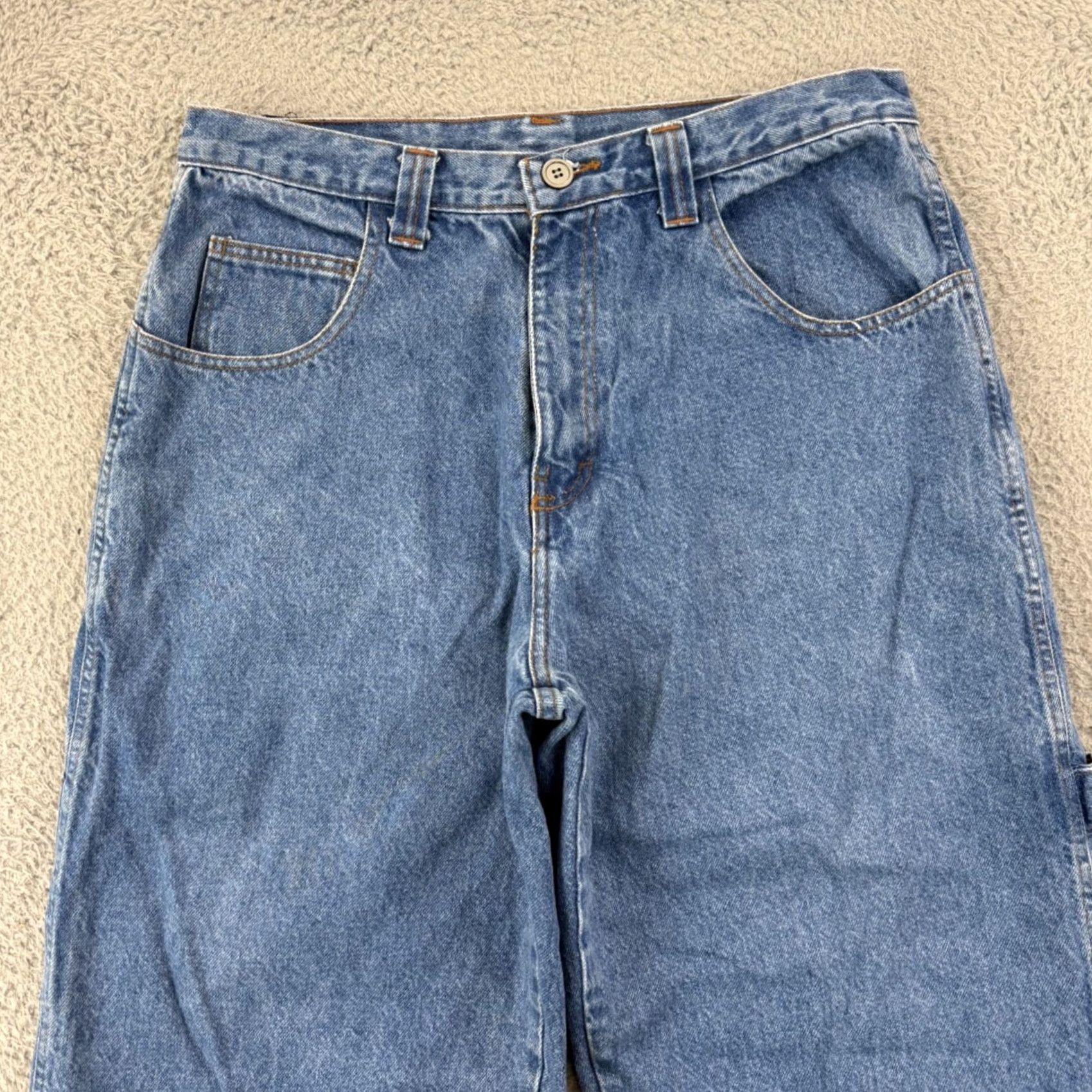 CB Sports VINTAGE PB Sports Jeans Mens 34x32 Blue Grunge Wide Leg Baggy Loose Skate Y2K Jeans Size US 34 / EU 50 - 3 Thumbnail