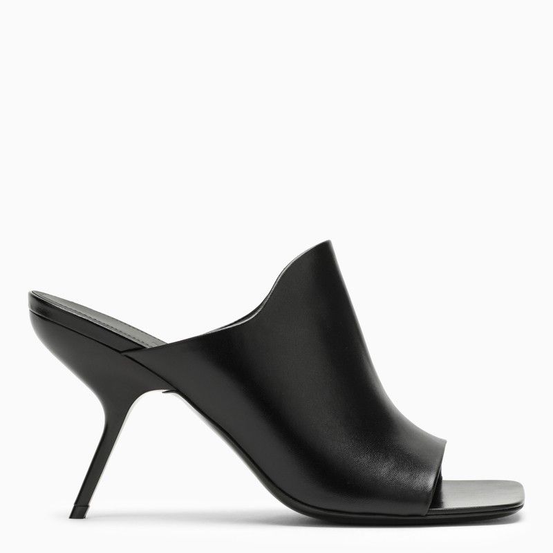 image of Salvatore Ferragamo Ferragamo Black Leather Mule Shoes, Women's (Size 6)