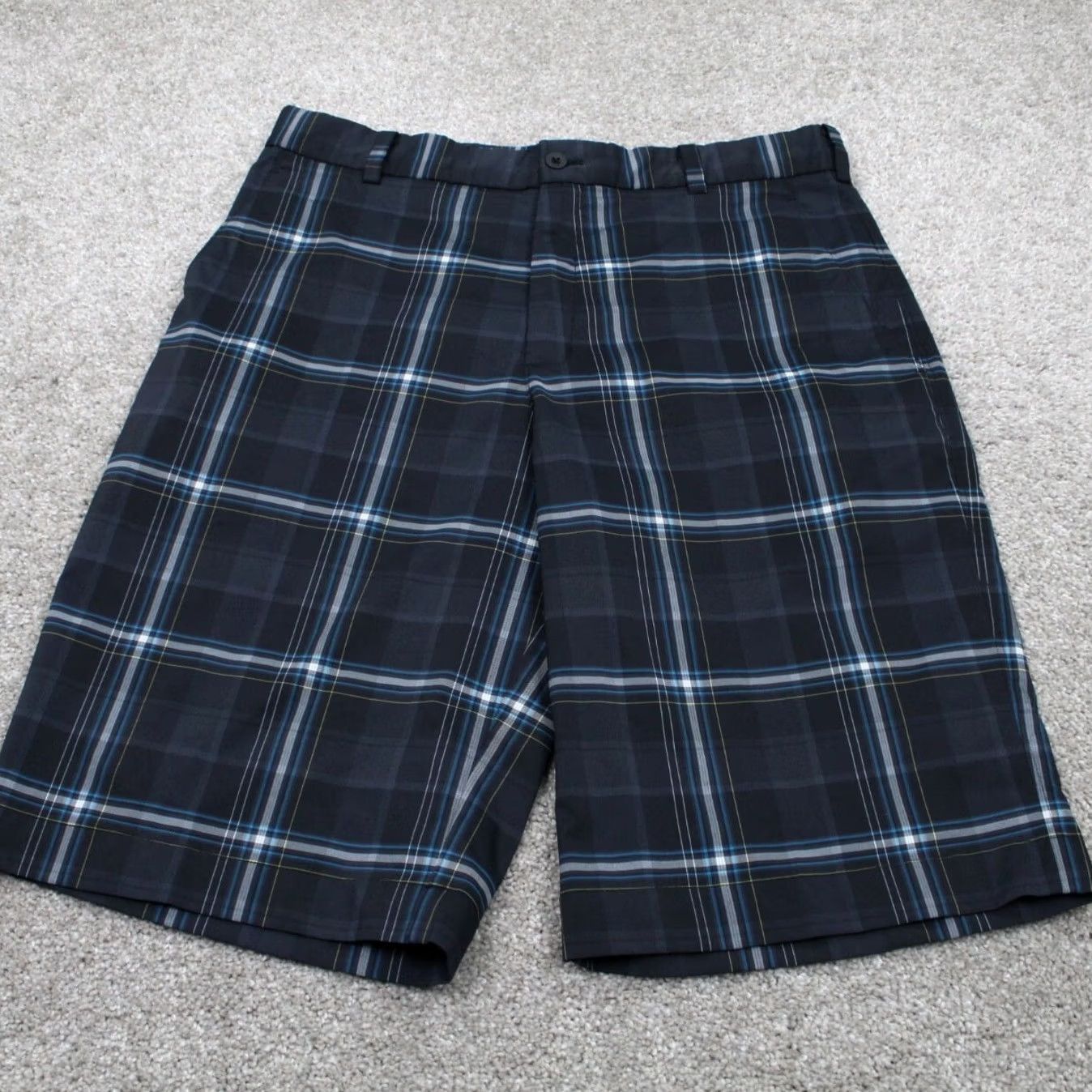 Nike Nike Golf Shorts Mens 32 Blue Plaid Dri-Fit Polyester Stretch Flat Front Casual Chino Pockets Slant 12in Inseam Men Mens 32 Size US 32 / EU 48 - 2 Thumbnail
