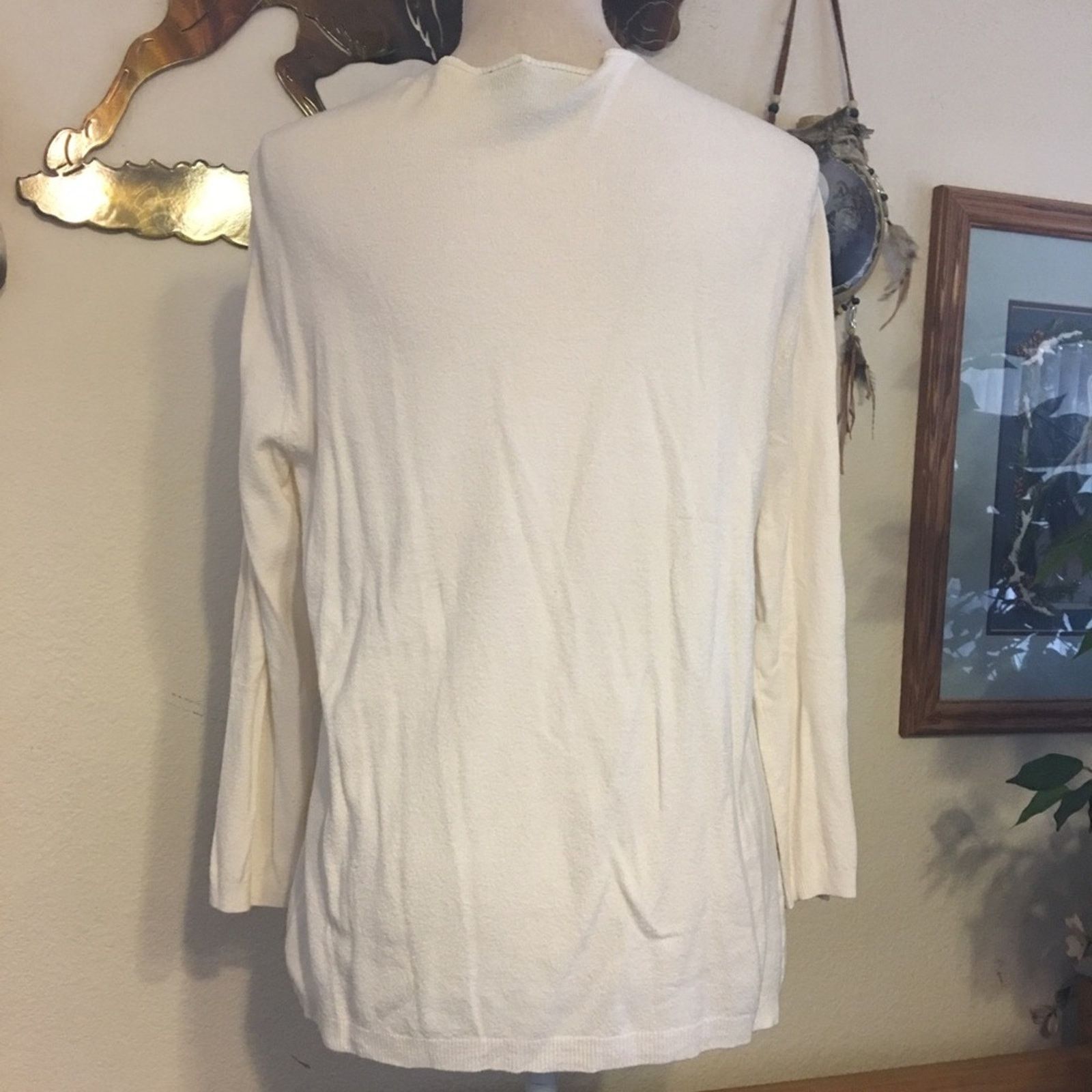 Vintage Hillard & Hanson cream soft stretchy sweater M Size M / US 6-8 / IT 42-44 - 5 Thumbnail