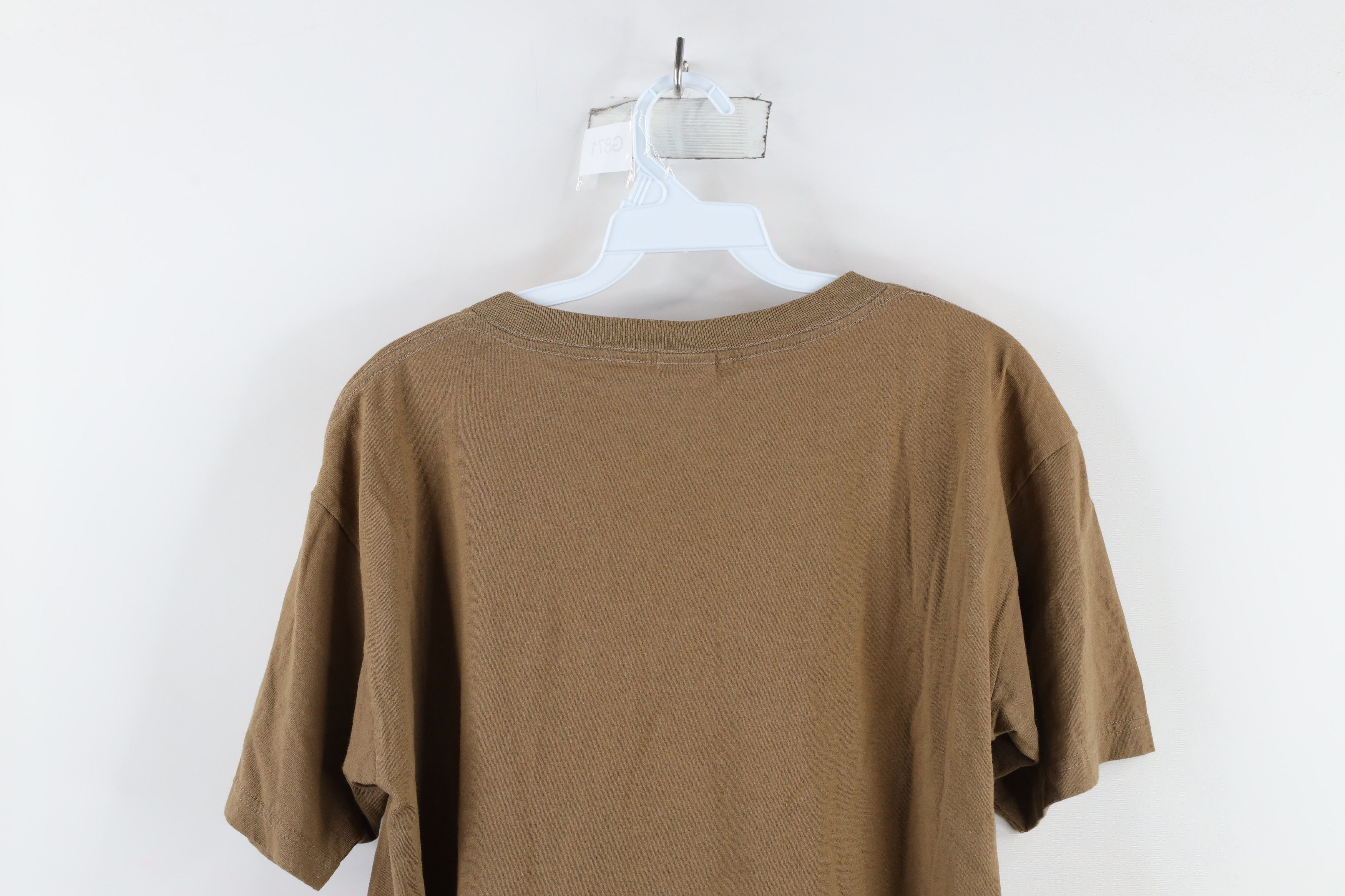 Vintage Vintage 90s Streetwear Short Sleeve T-Shirt Brown Cotton USA Size US L / EU 52-54 / 3 - 8 Thumbnail