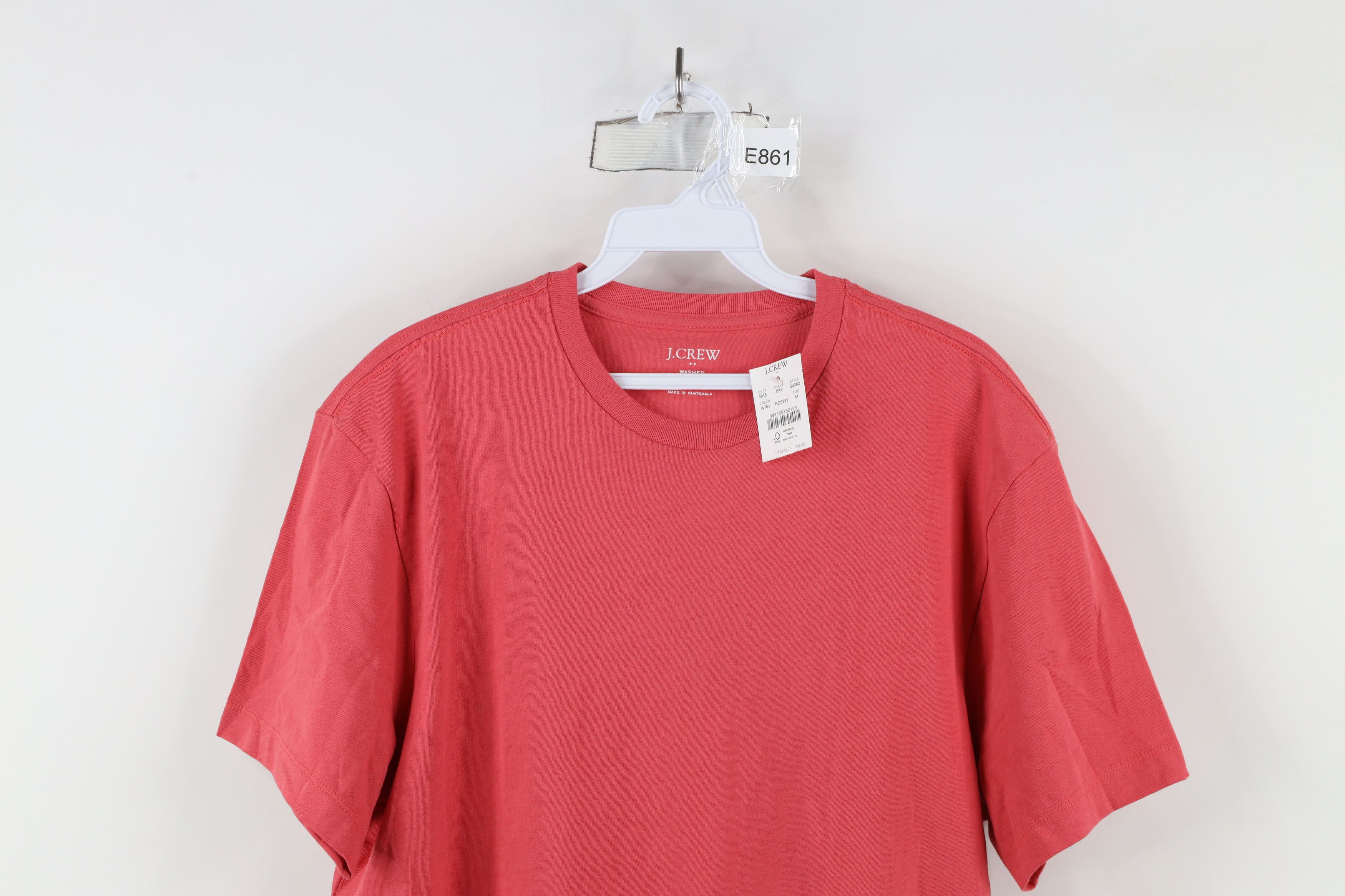 J.Crew × Vintage New J Crew Washed Dye Blank Short Sleeve T-Shirt Pink Cotton Size US M / EU 48-50 / 2 - 2 Thumbnail