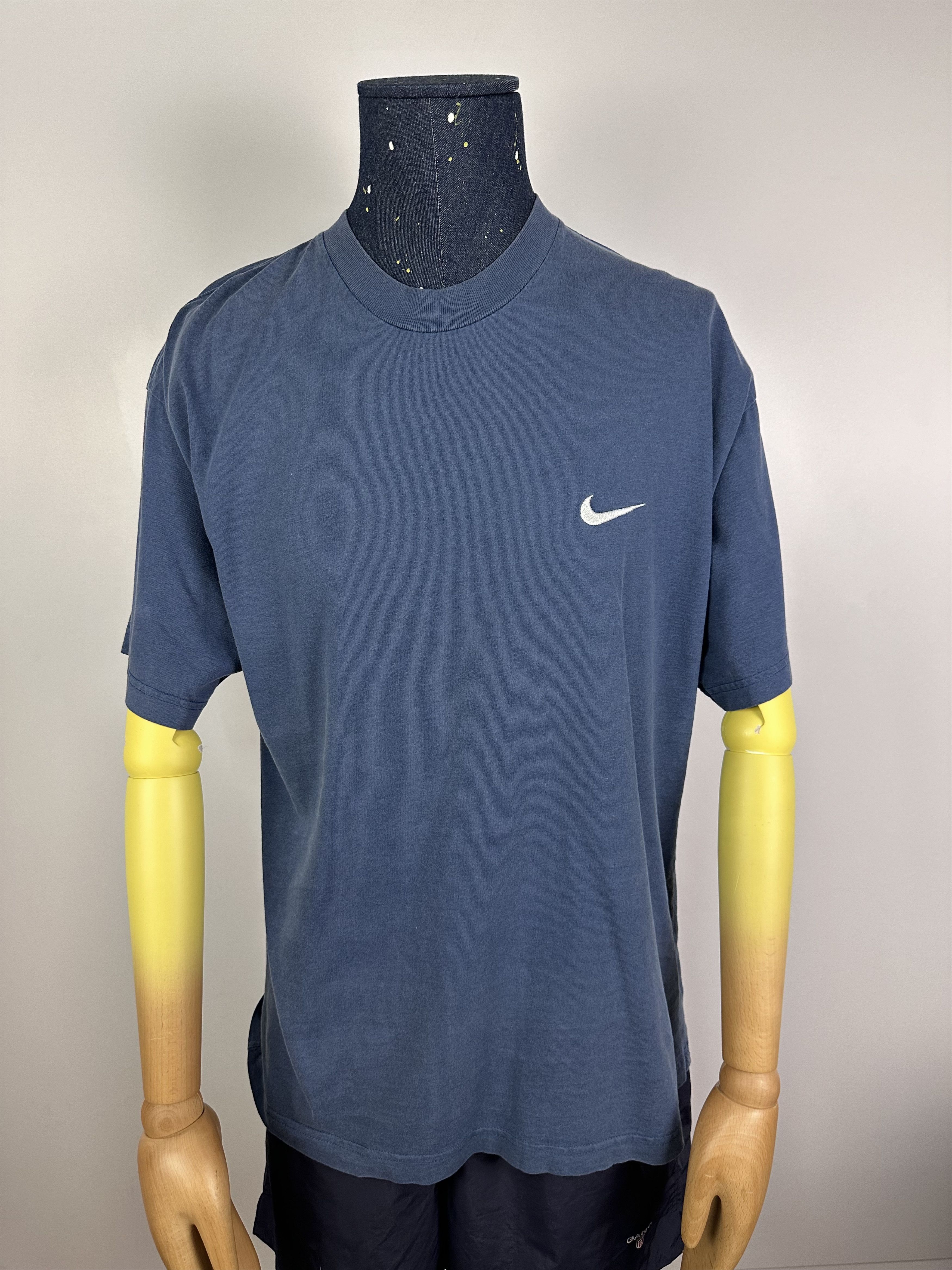 Nike × Vintage Vintage 90s Nike Sports Y2K Logo Mens T-shirt Size XL Blue Size US XL / EU 56 / 4 - 2 Thumbnail