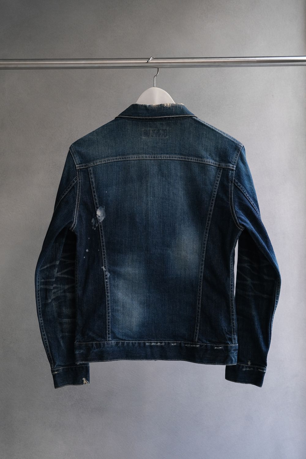 Vanquish VANQUISH Washed Distressed Denim Trucker Jacket Size US S / EU 44-46 / 1 - 4 Thumbnail