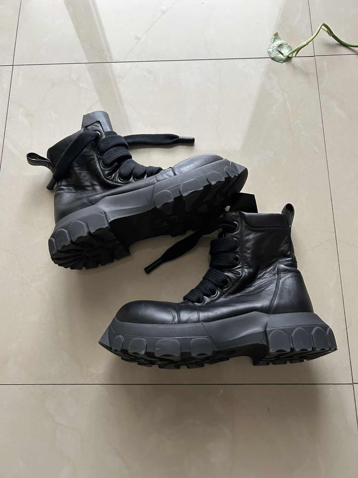 Rick Owens Rick Owens Jumbo Lace Bozo Tractor Boots | Grailed