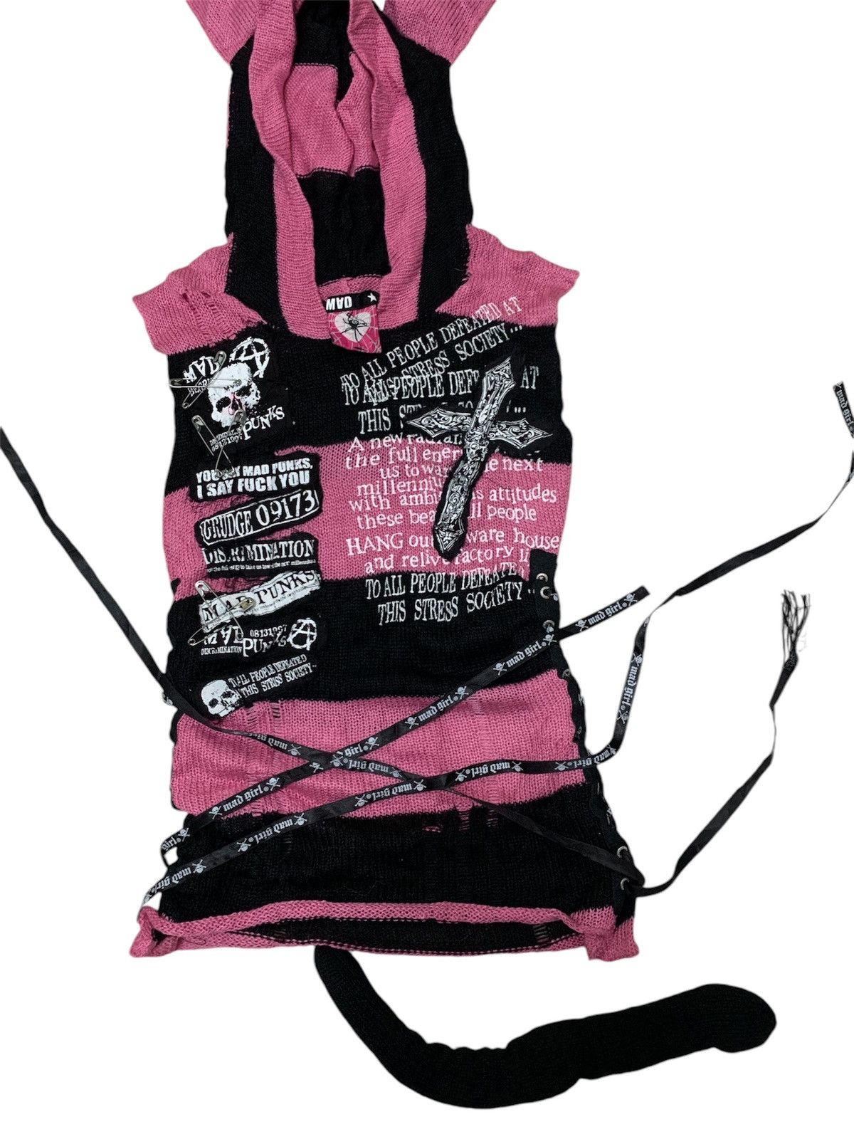 Beauty Beast × Japanese Brand × Seditionaries Mad punk sleeveless cardigan rabbit sedinationaries Size M / US 6-8 / IT 42-44 - 3 Thumbnail