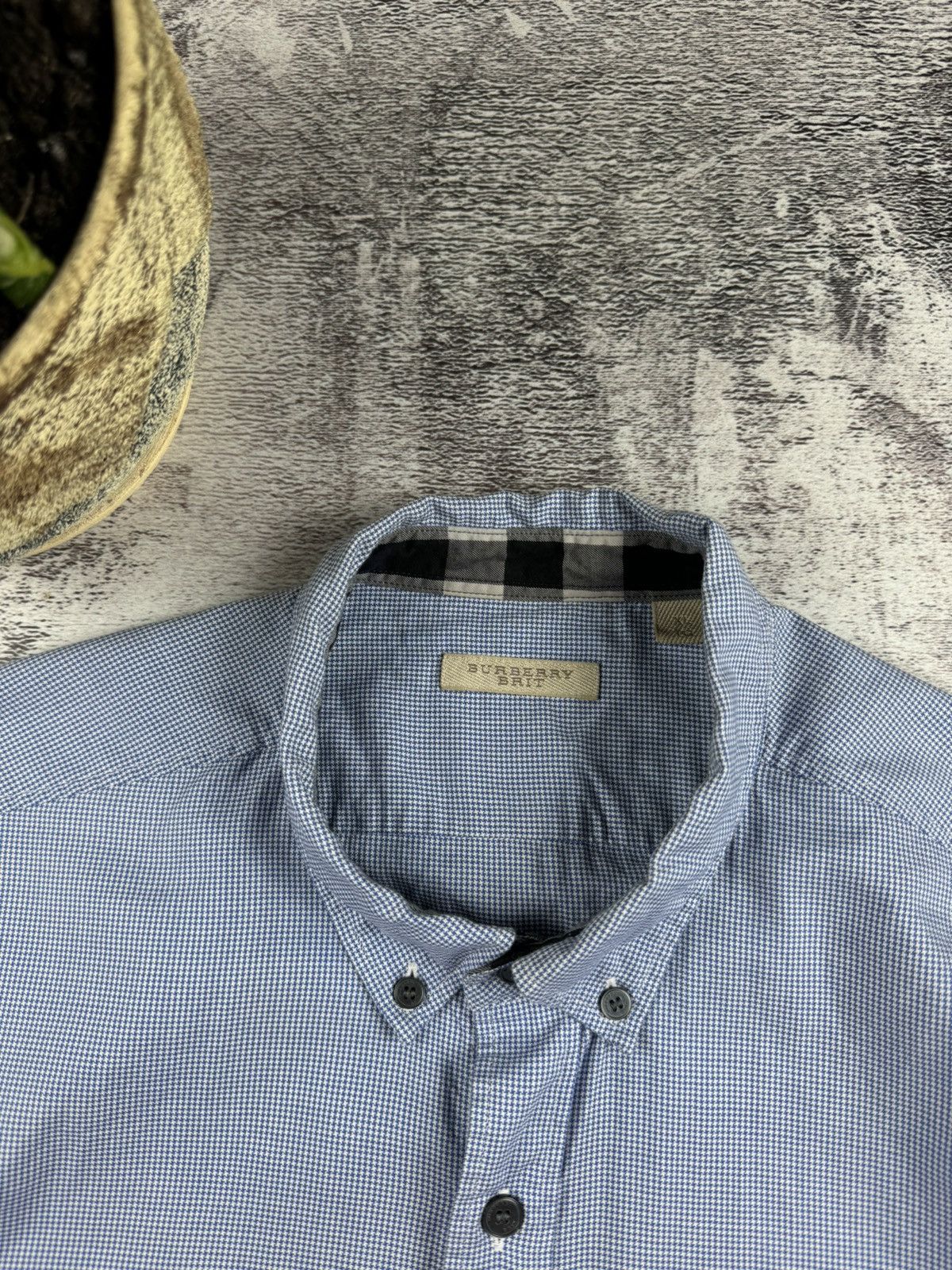 Burberry Burberry Brit London Nova Check Blue Basic Longsleeve Shirt Size US XL / EU 56 / 4 - 9 Thumbnail