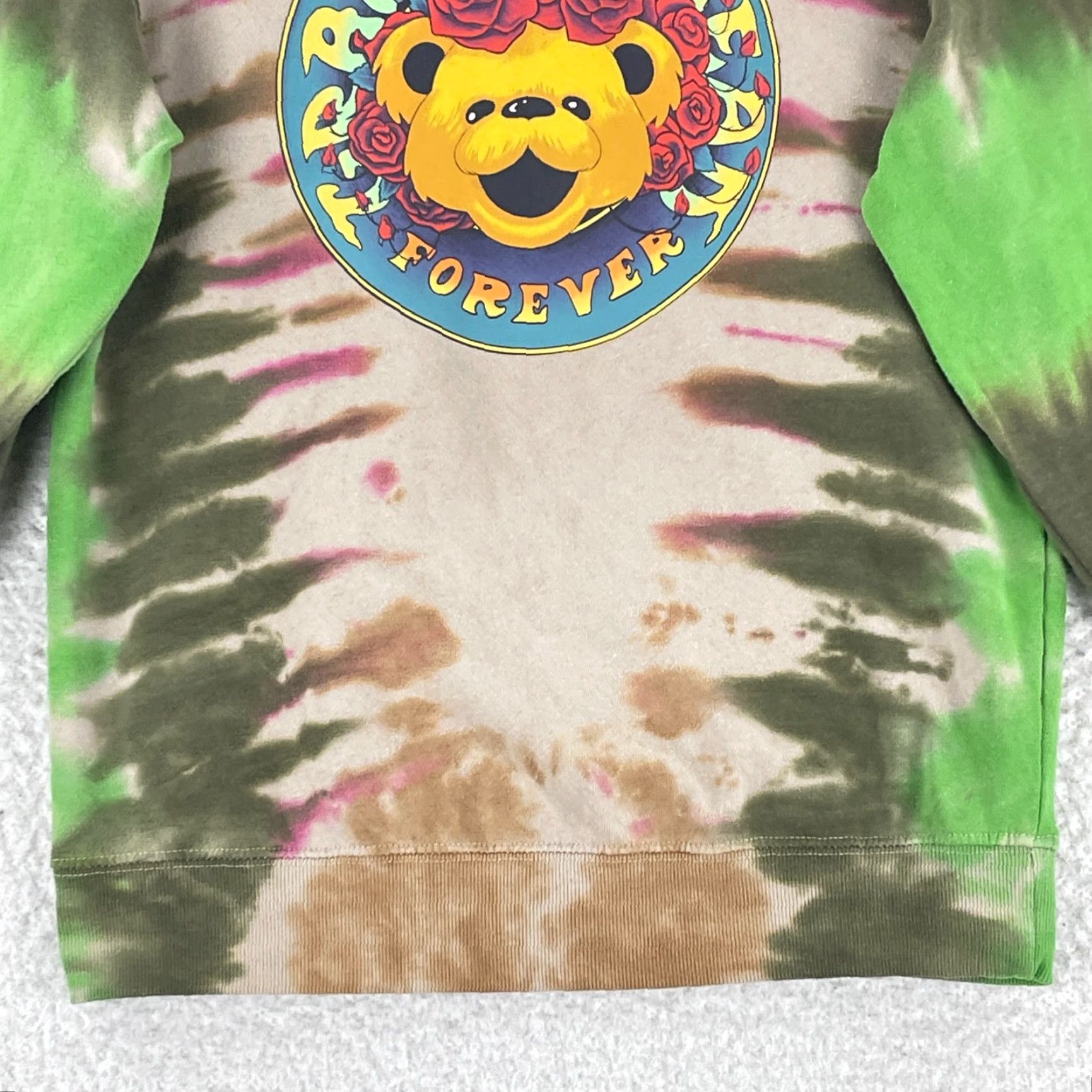 Vintage Grateful Dead Green Tie-Dye Crew Neck Sweater Womens Long Sleeve Knit XS Size XS / US 0-2 / IT 36-38 - 5 Thumbnail