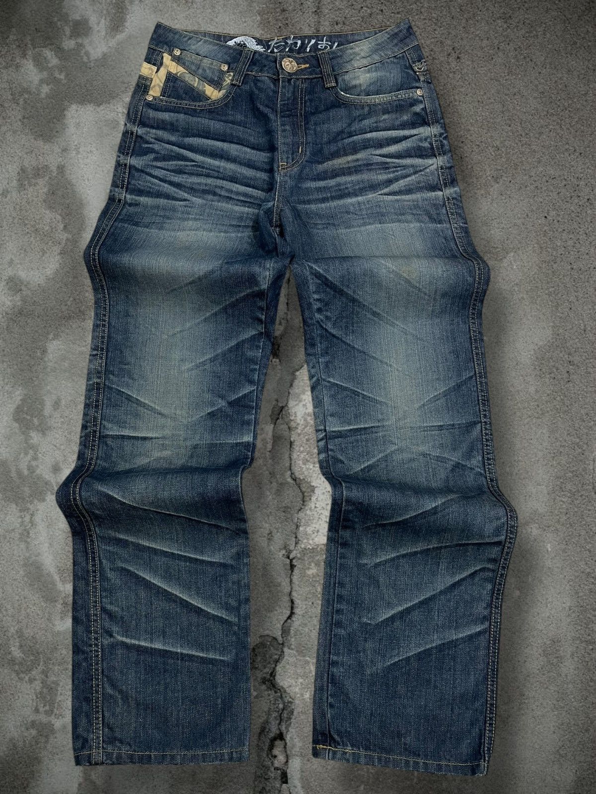 Tornado Mart Vintage Og Japan Designer Osaka Train Tribal Tradition Denim Size US 30 / EU 46 - 1 Thumbnail