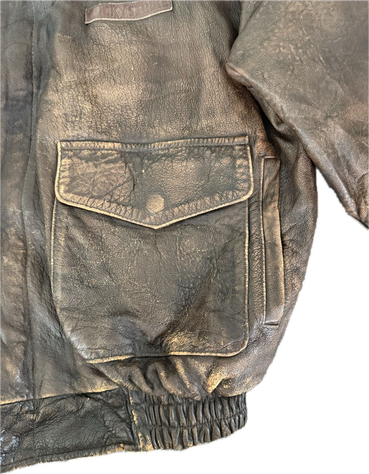 Avirex VINTAGE LUCKY STRIKE LEATHER JACKET BOMBER STYLE SIZE L Size US L / EU 52-54 / 3 - 4 Thumbnail