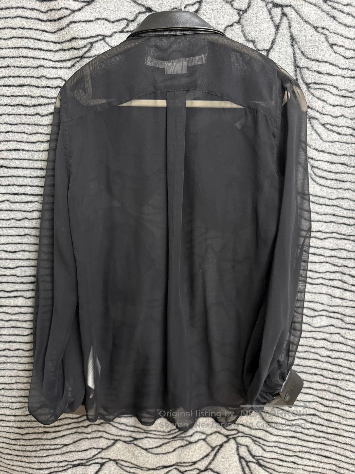 Comme des Garcons Comme des Garcons Rose Mesh Leather Collar Shirt. Size S / US 4 / IT 40 - 5 Thumbnail