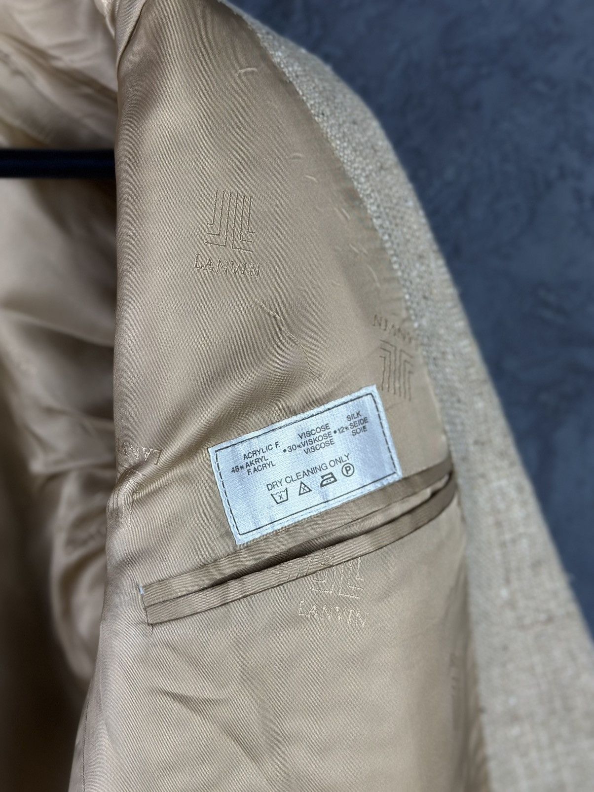 Lanvin × Vintage 90’s LANVIN Vintage Men's Double Blazer Size 48 Size 48L - 12 Thumbnail