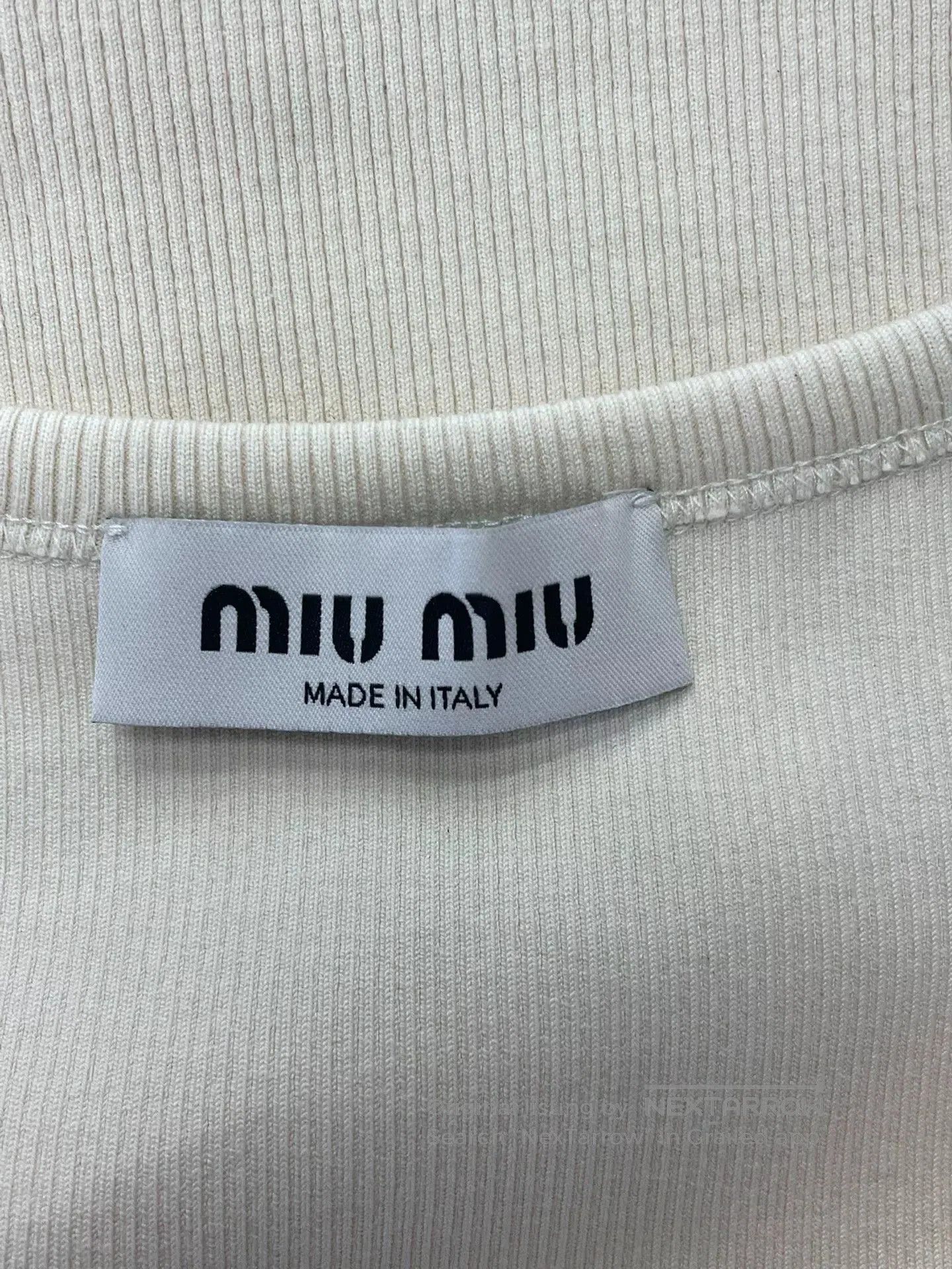 Miu Miu MiuMiu Beige Diamond Logo Knit Vest. Size M / US 6-8 / IT 42-44 - 4 Thumbnail