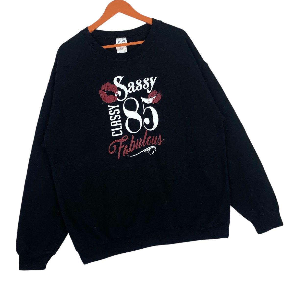 Gildan Sassy 85 Classy Spellout Logo Sweatshirt Crewneck Pullover Size US L / EU 52-54 / 3 - 4 Thumbnail